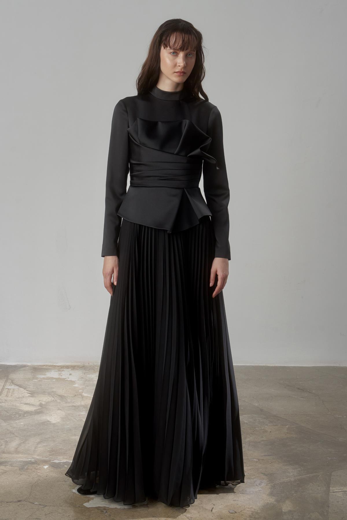 Alt Pilise Üst Kulaklı Degaje Elbise - Eser Giyim