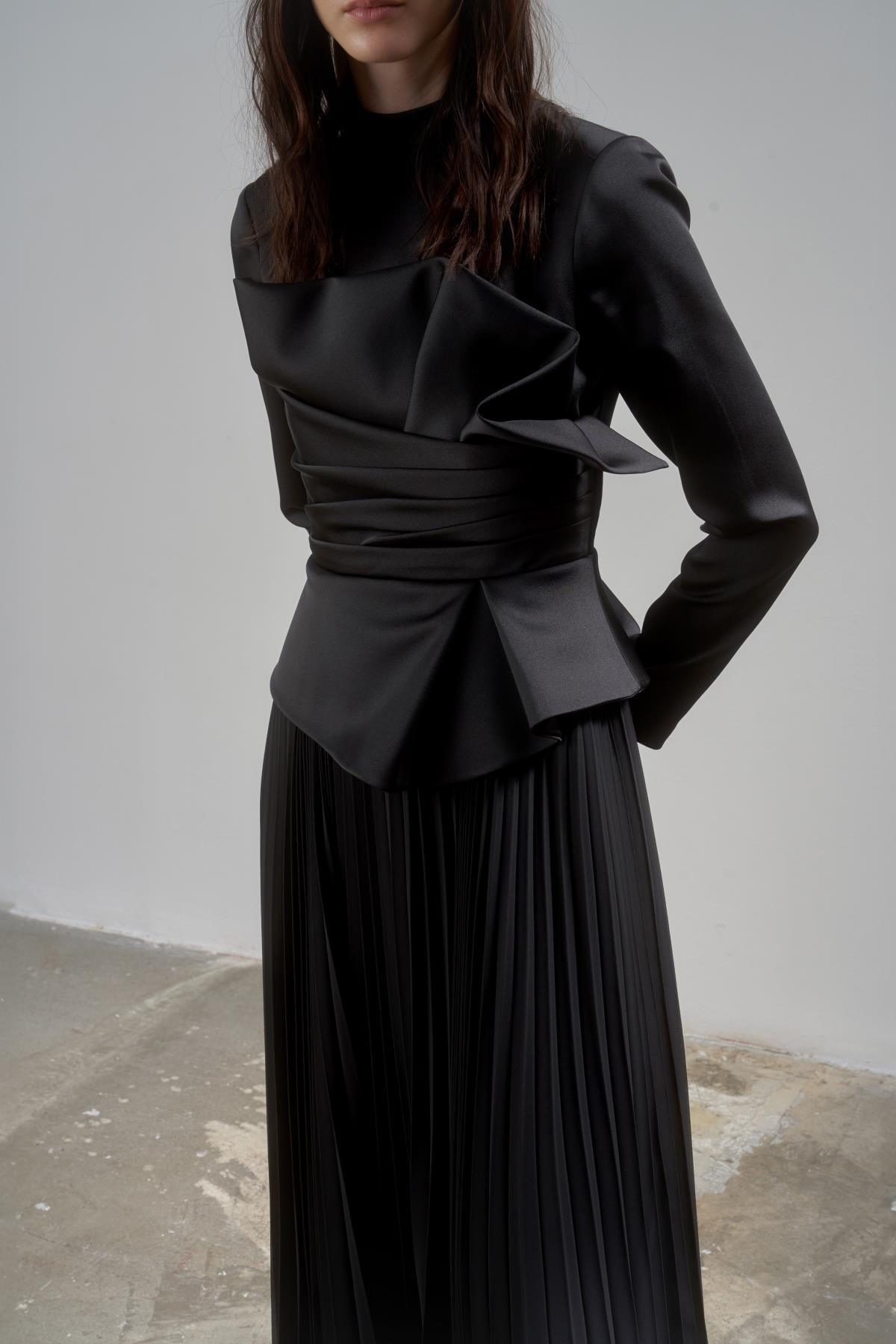 Alt Pilise Üst Kulaklı Degaje Elbise - Eser Giyim