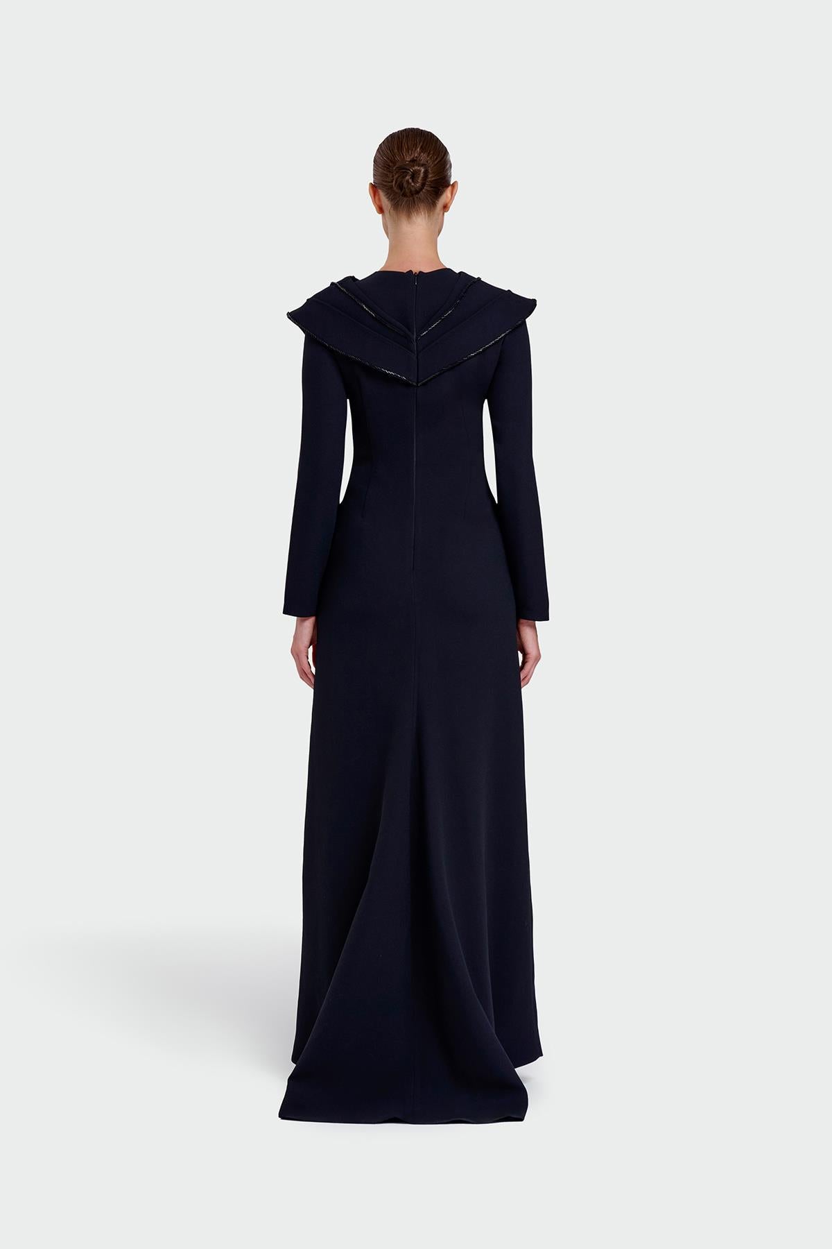 Asymmetrical Strap Detail Evening Dress