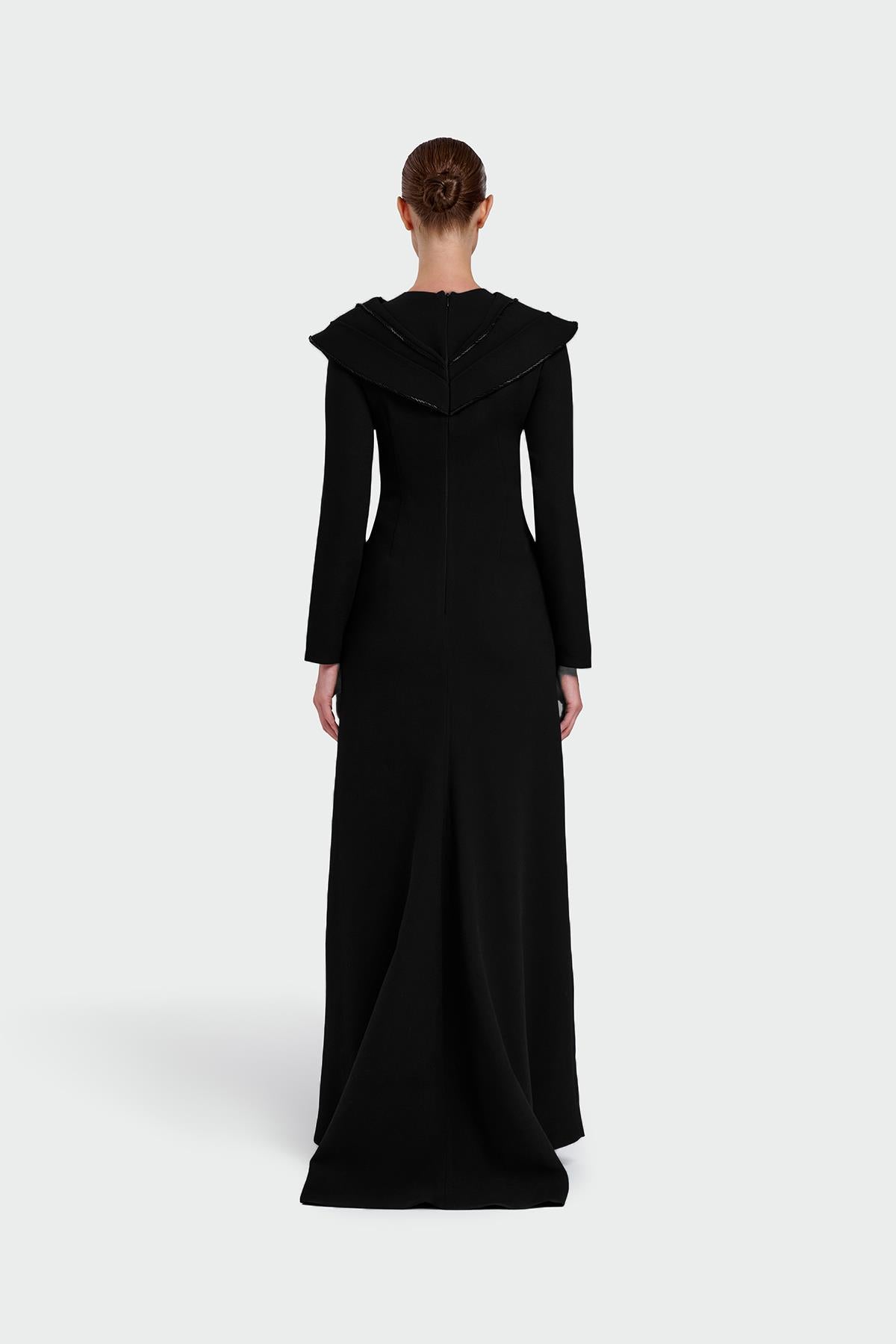 Asymmetrical Strap Detail Evening Dress