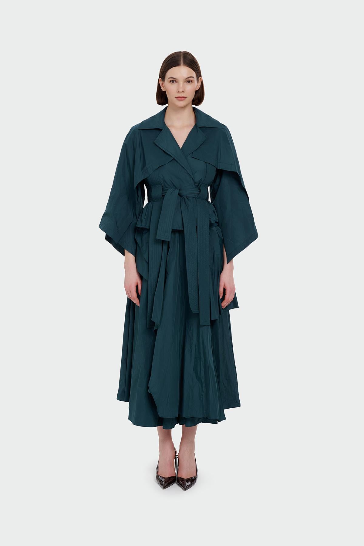 Asimetrik Volan Detaylı Etek