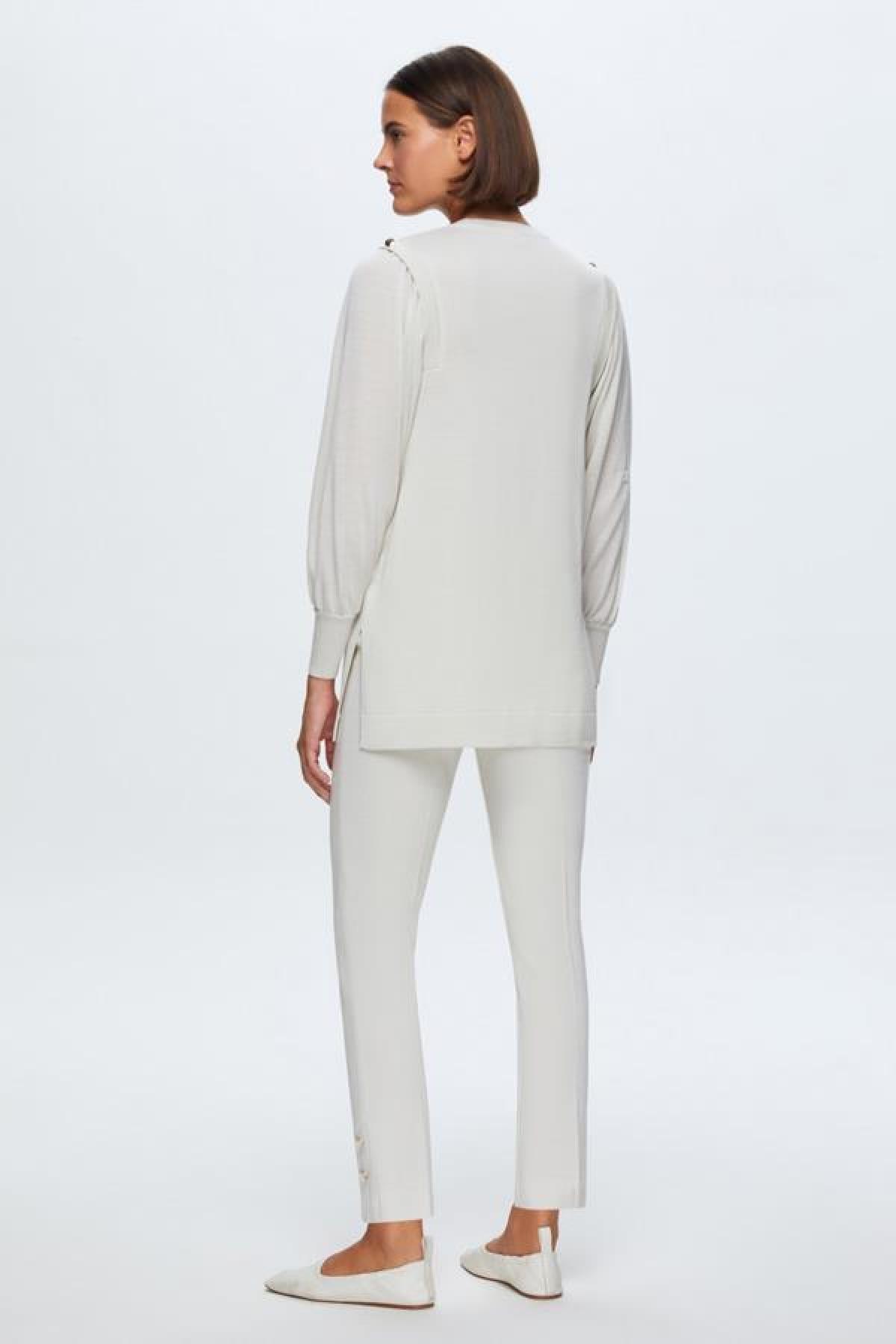 Balon Kollu Düğme Detaylı Tunik - Eser Giyim