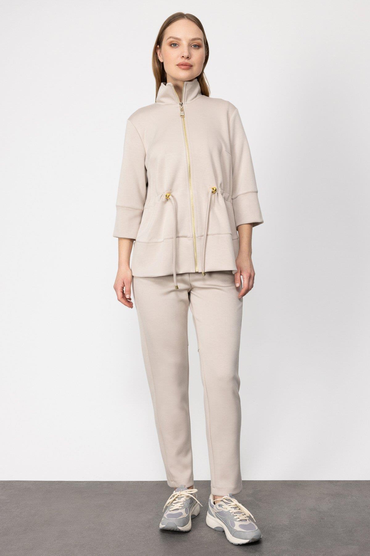 Beli Lastikli Arkası Dikiş Detaylı Pantolon - Eser Giyim