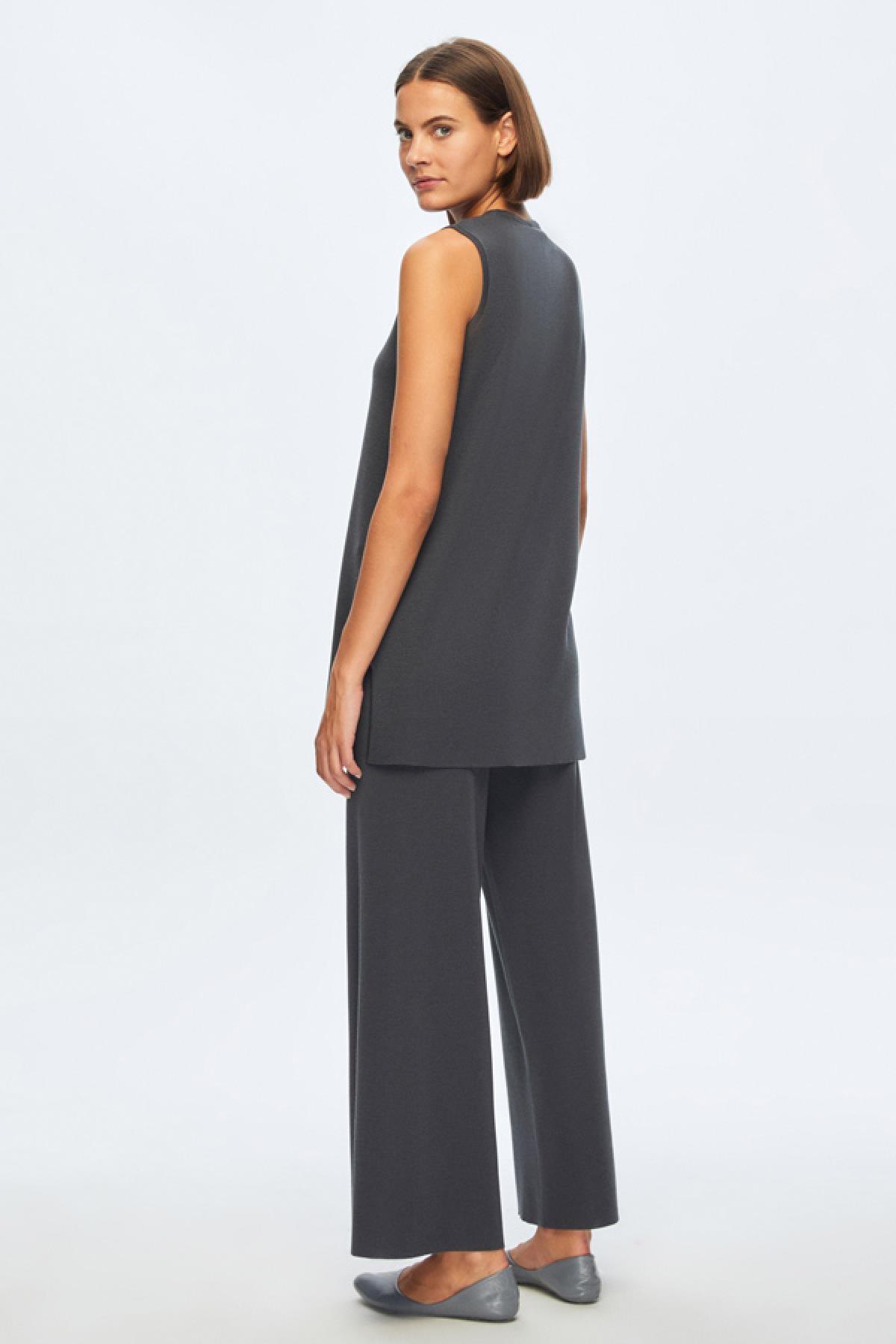 Miss Dalida Beli Lastikli Bol Paça Triko Pantolon - Eser Giyim