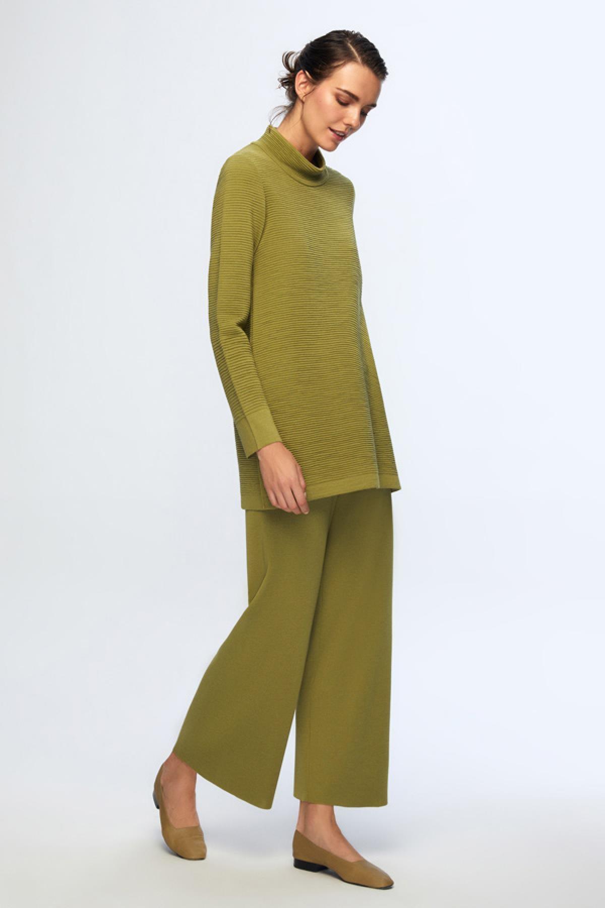 Miss Dalida Beli Lastikli Bol Paça Triko Pantolon - Eser Giyim