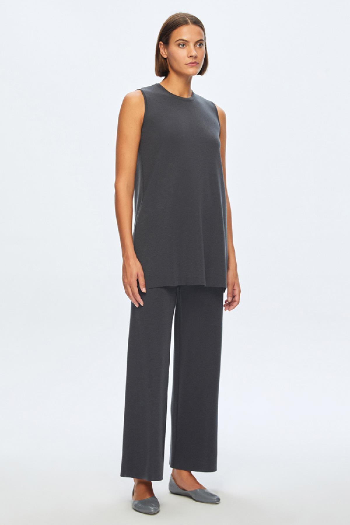 Miss Dalida Beli Lastikli Bol Paça Triko Pantolon - Eser Giyim