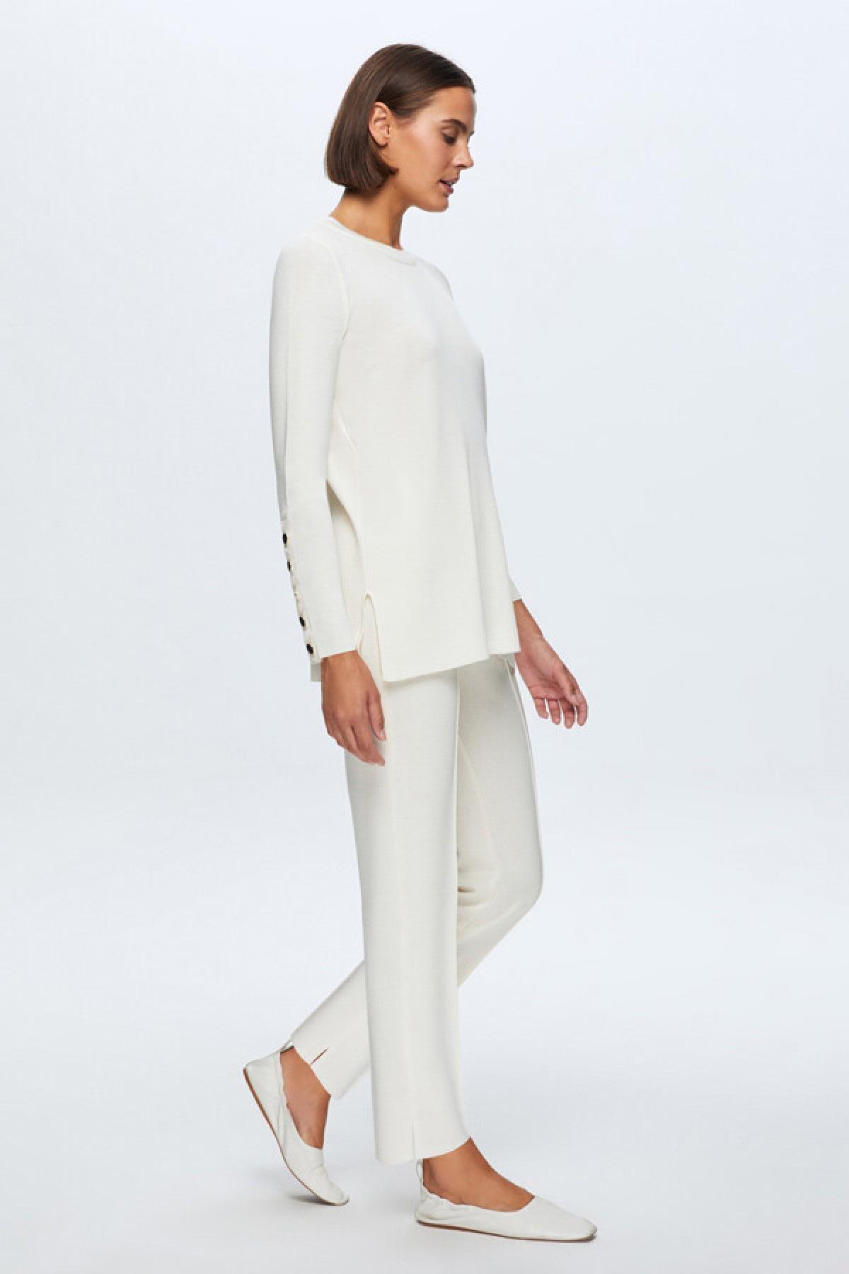 Miss Dalida Beli Lastikli Dar Paça Triko Pantolon - Eser Giyim