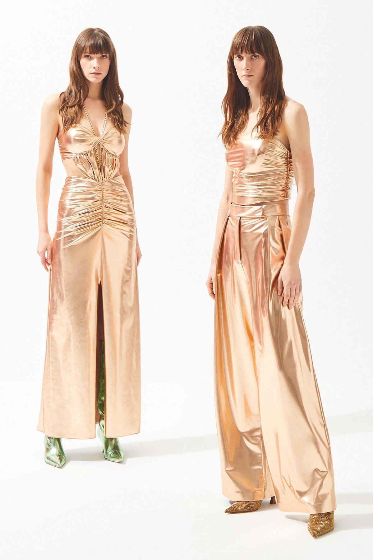 Bol Paça Parlak Pantolon - Eser Giyim