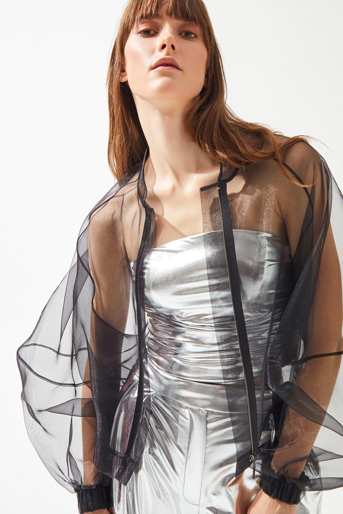 Bol Paça Parlak Pantolon - Eser Giyim