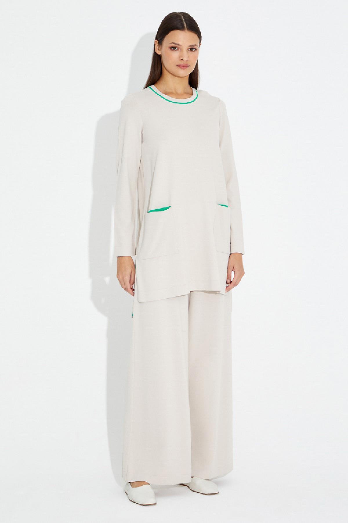 Bol Paça Triko Pantolon - Eser Giyim