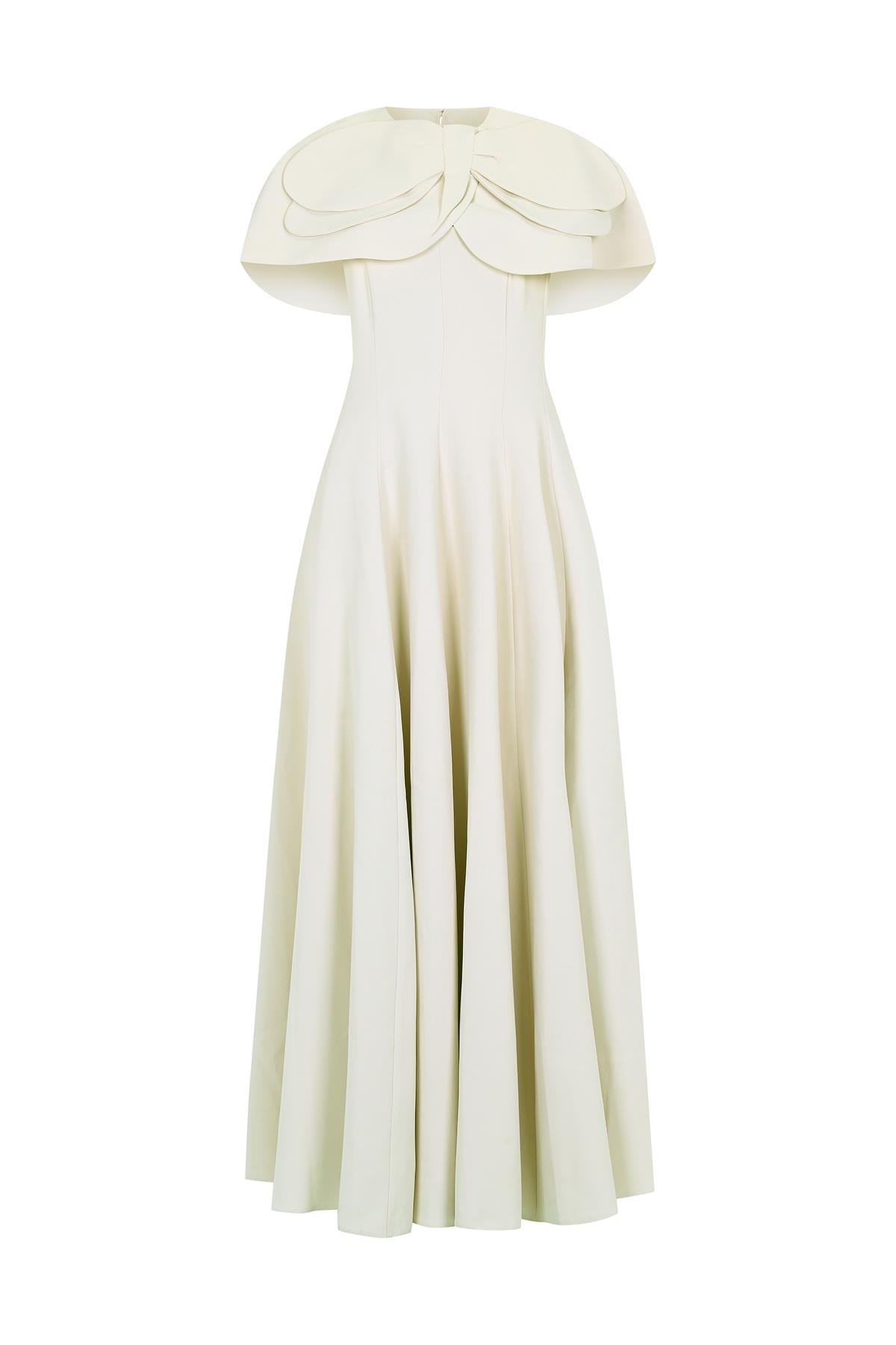 Bolero Detaylı Straplez Kloş Etek Abiye Elbise