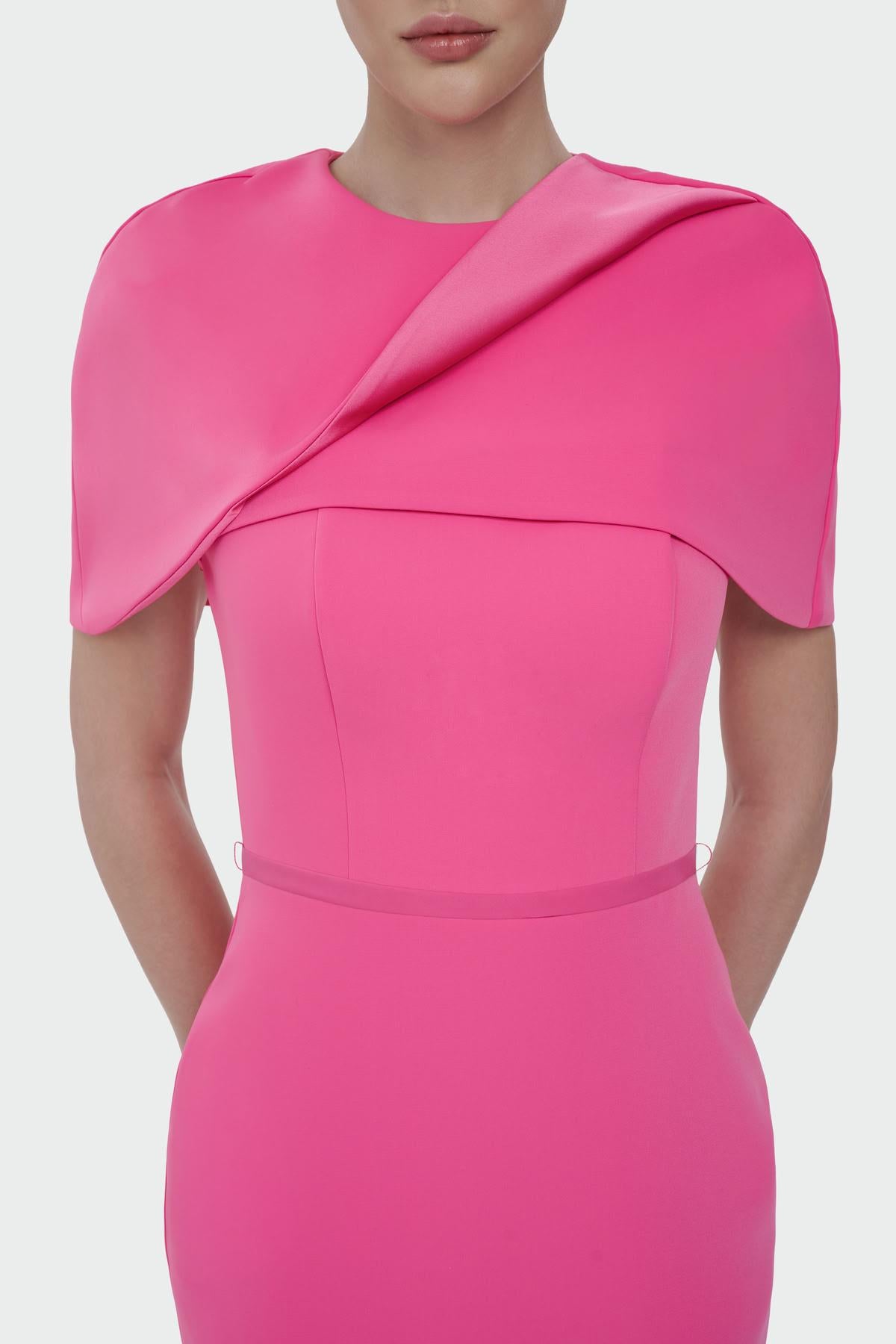 Long Evening Dress with Bolero Detail