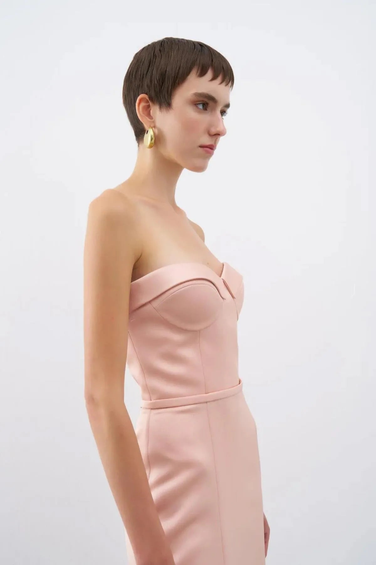 Strapless Chest Globe Long Evening Dress