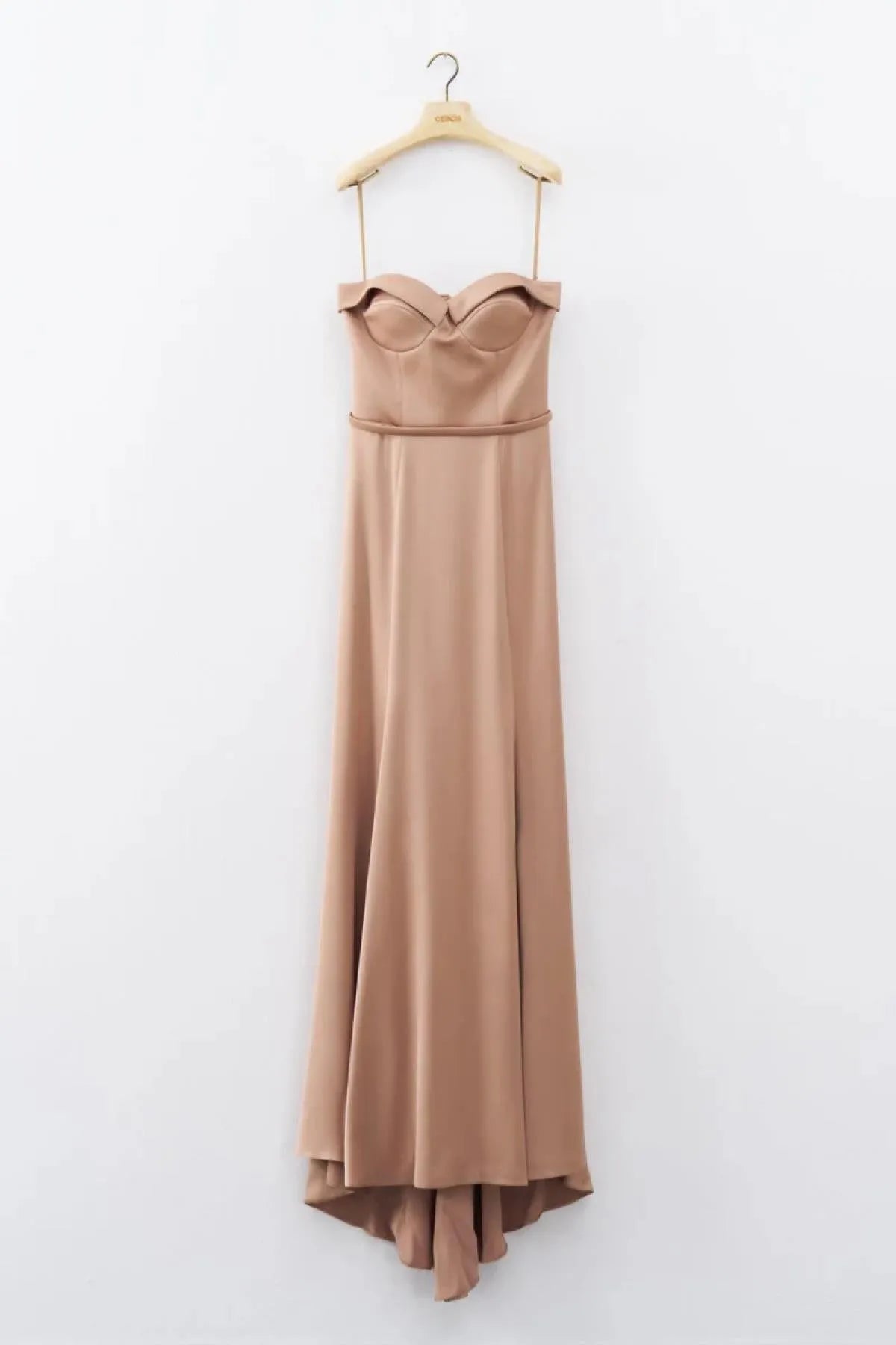 Strapless Chest Globe Long Evening Dress
