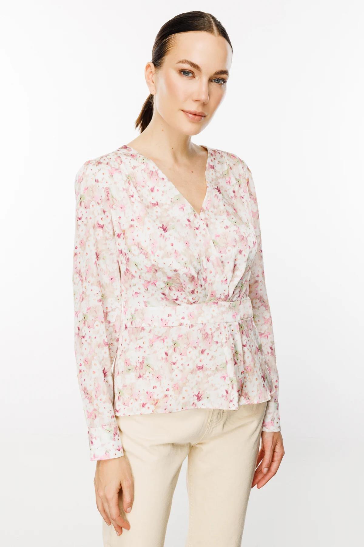 Çiçek Baskılı Bluz - Eser Giyim