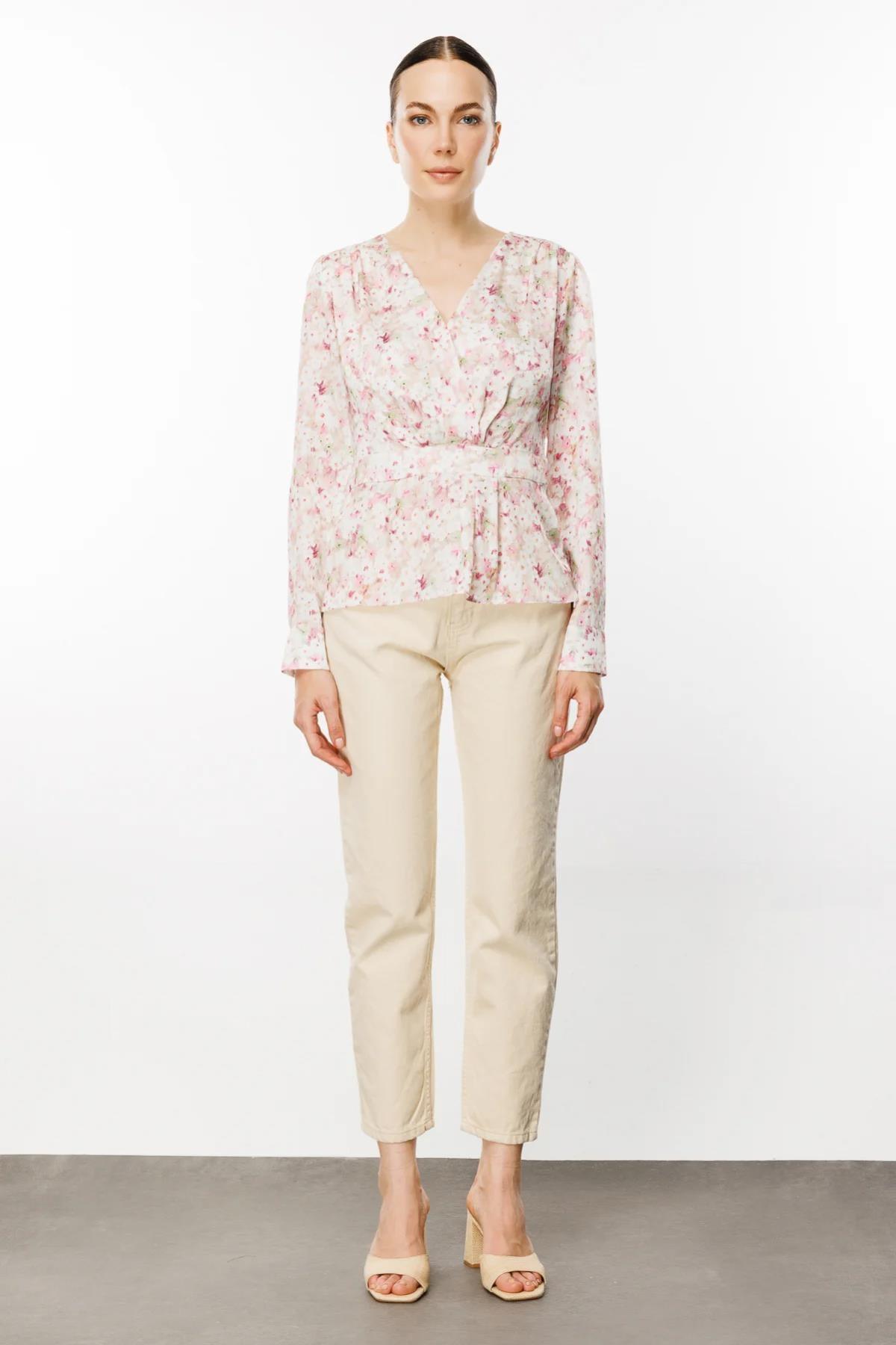 Çiçek Baskılı Bluz - Eser Giyim