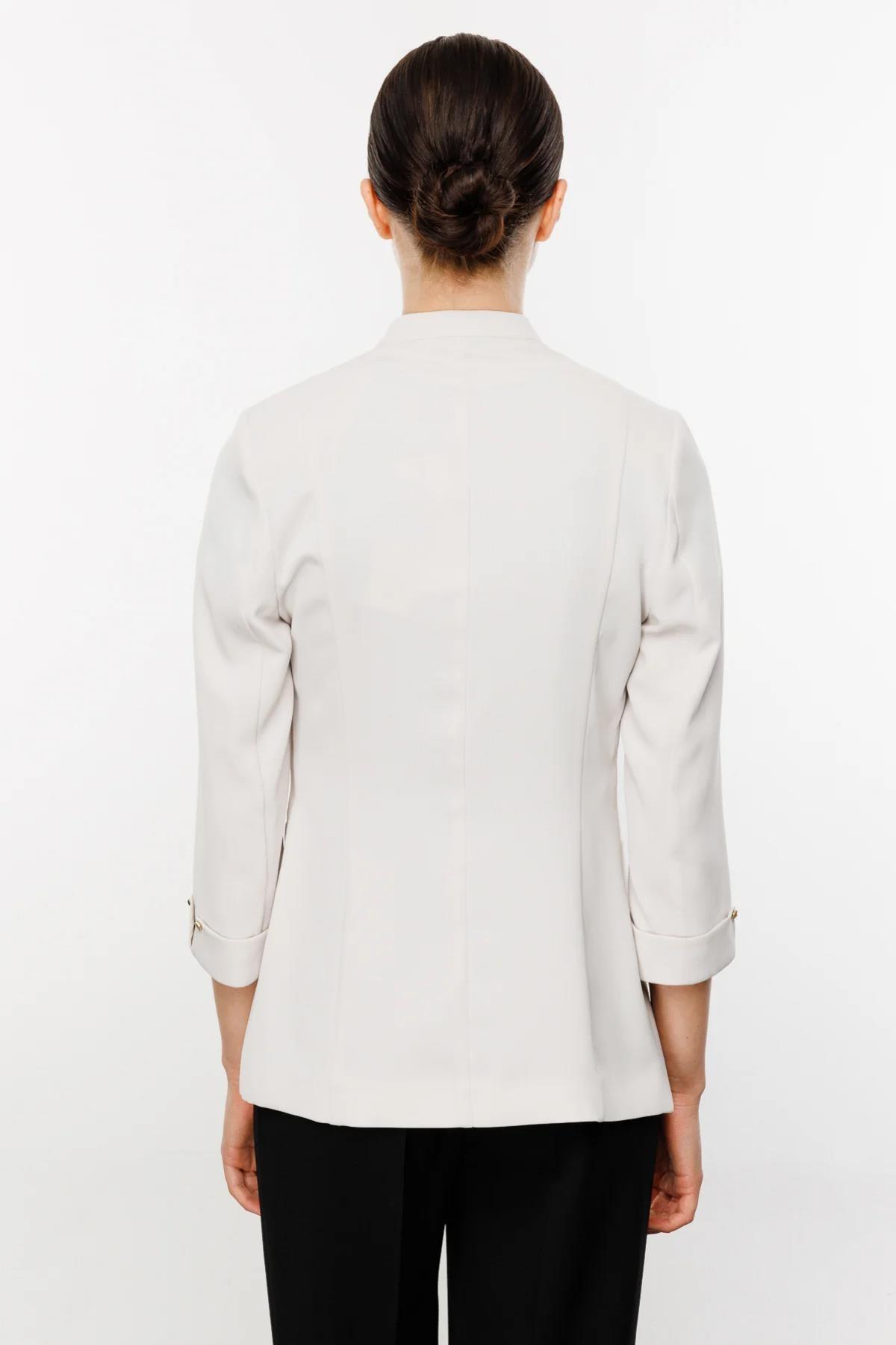 Çizgi Cep Duble Kol Ceket - Eser Giyim