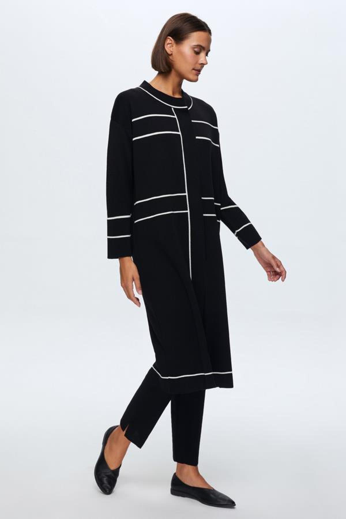 Çizgi Şeritli Triko Hırka - Eser Giyim