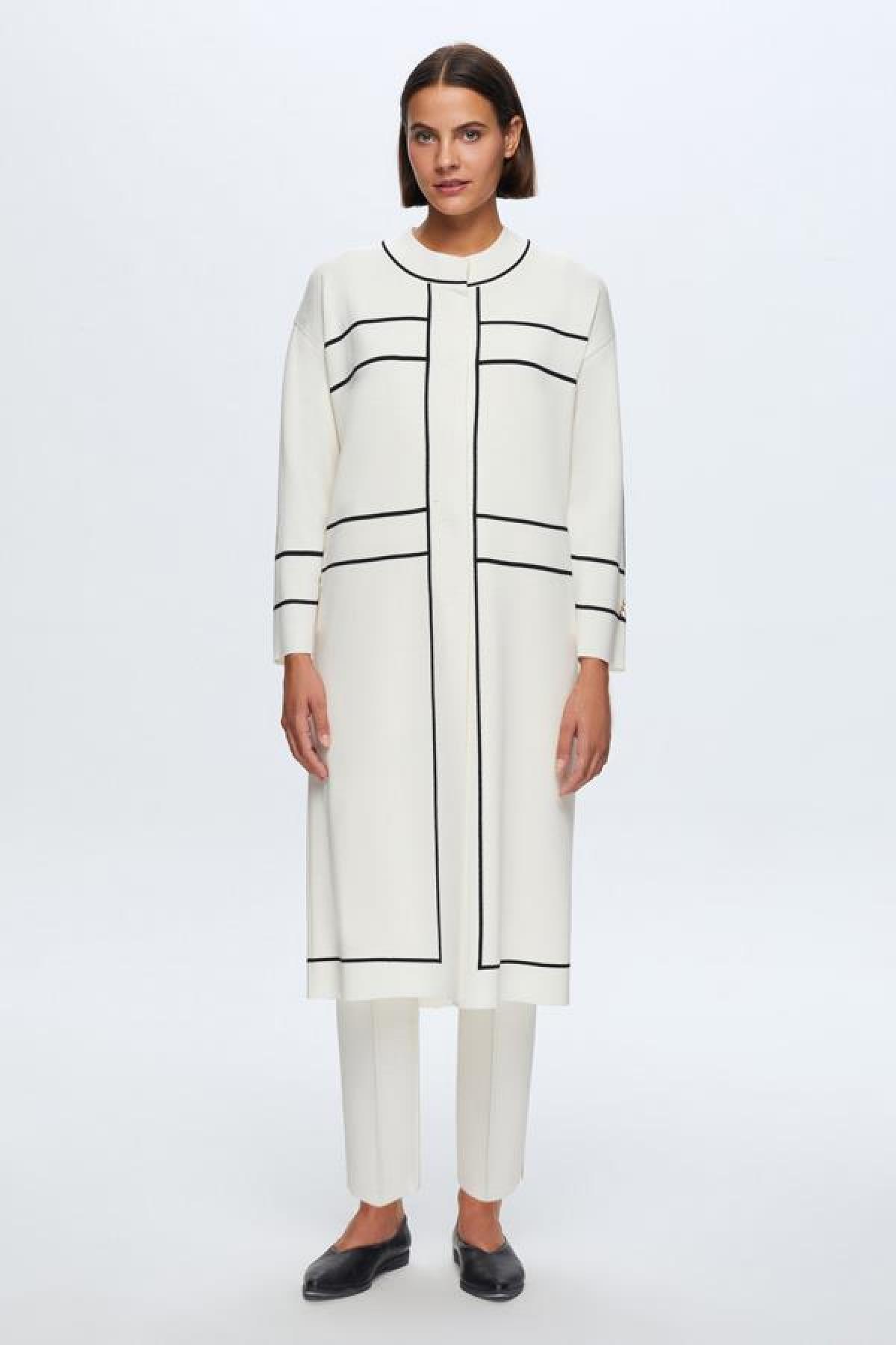 Çizgi Şeritli Triko Hırka - Eser Giyim