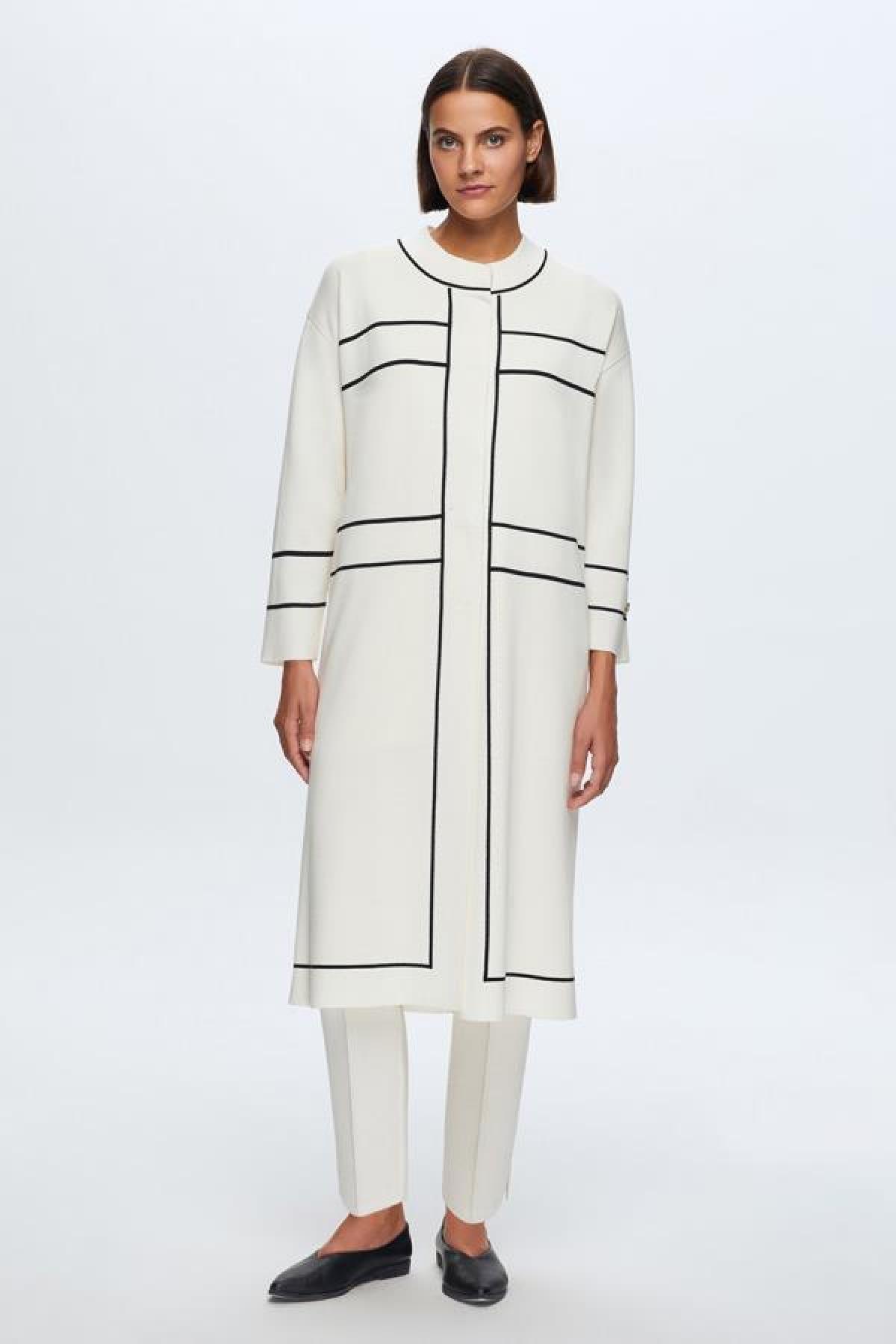 Çizgi Şeritli Triko Hırka - Eser Giyim