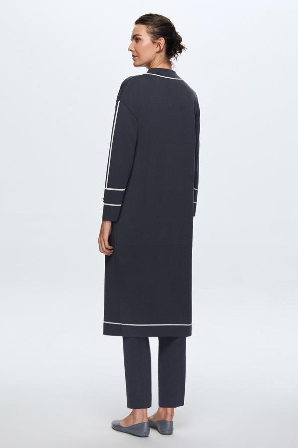 Çizgi Şeritli Triko Hırka - Eser Giyim