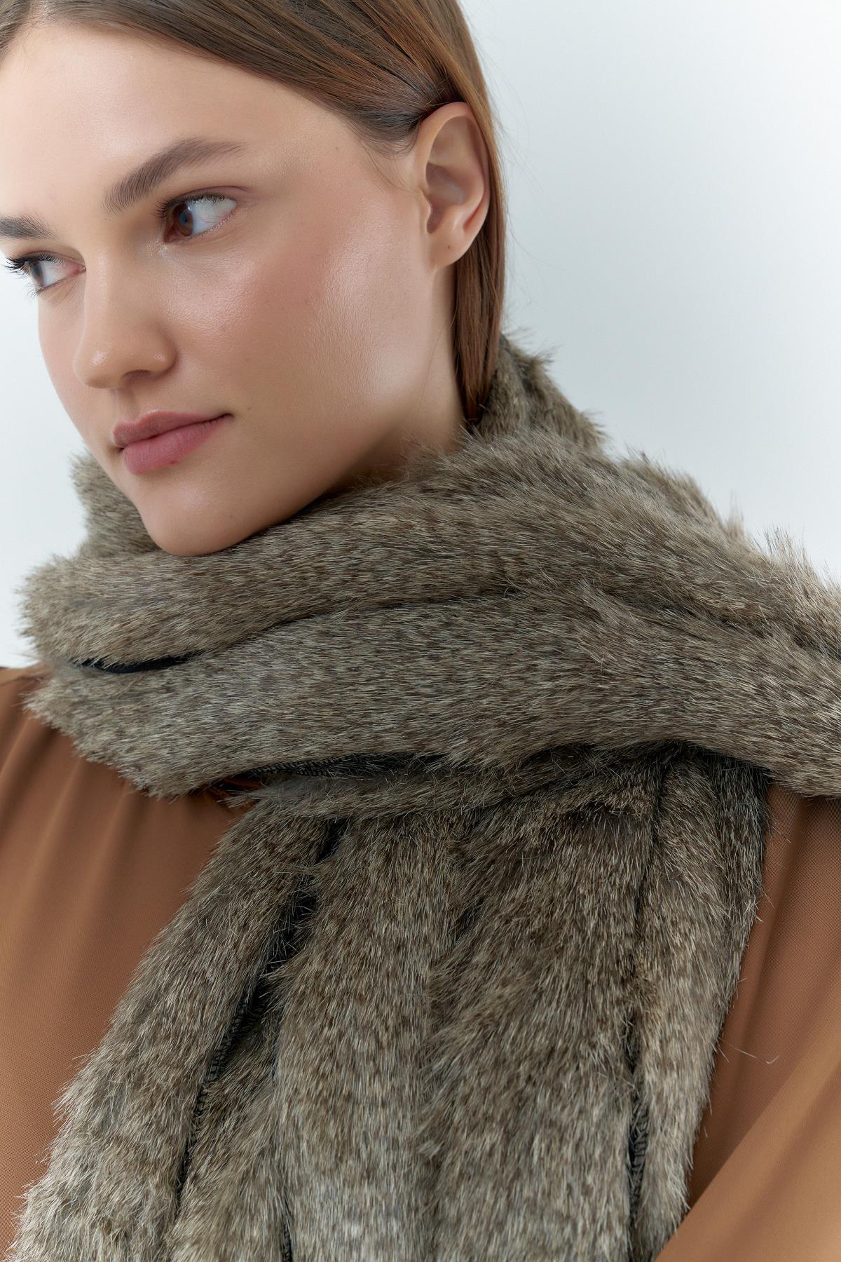 Clary Kürk Pelerin - Eser Giyim