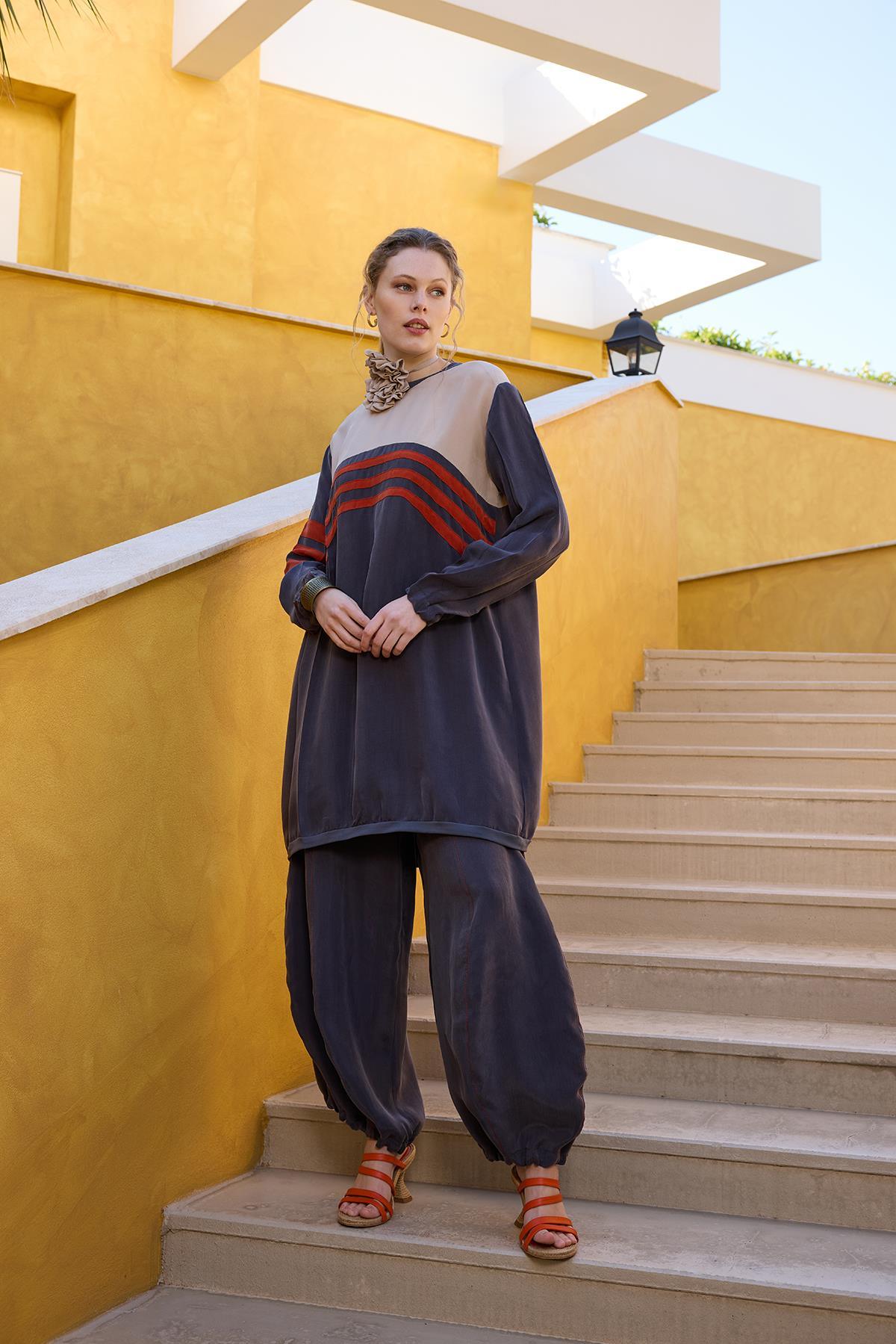 Cupra Beli Lastikli Şalvar - Eser Giyim