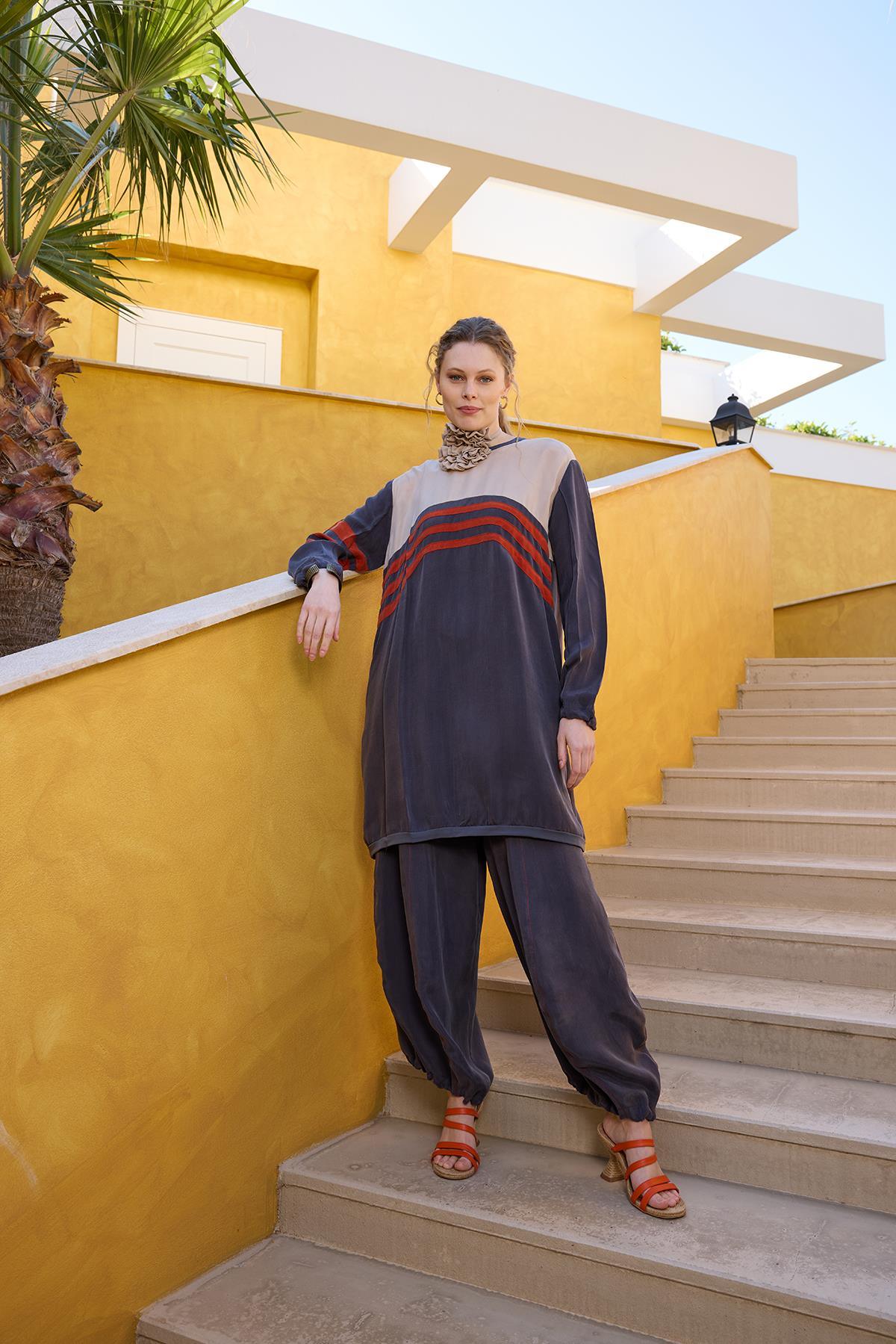 Cupra Beli Lastikli Şalvar - Eser Giyim