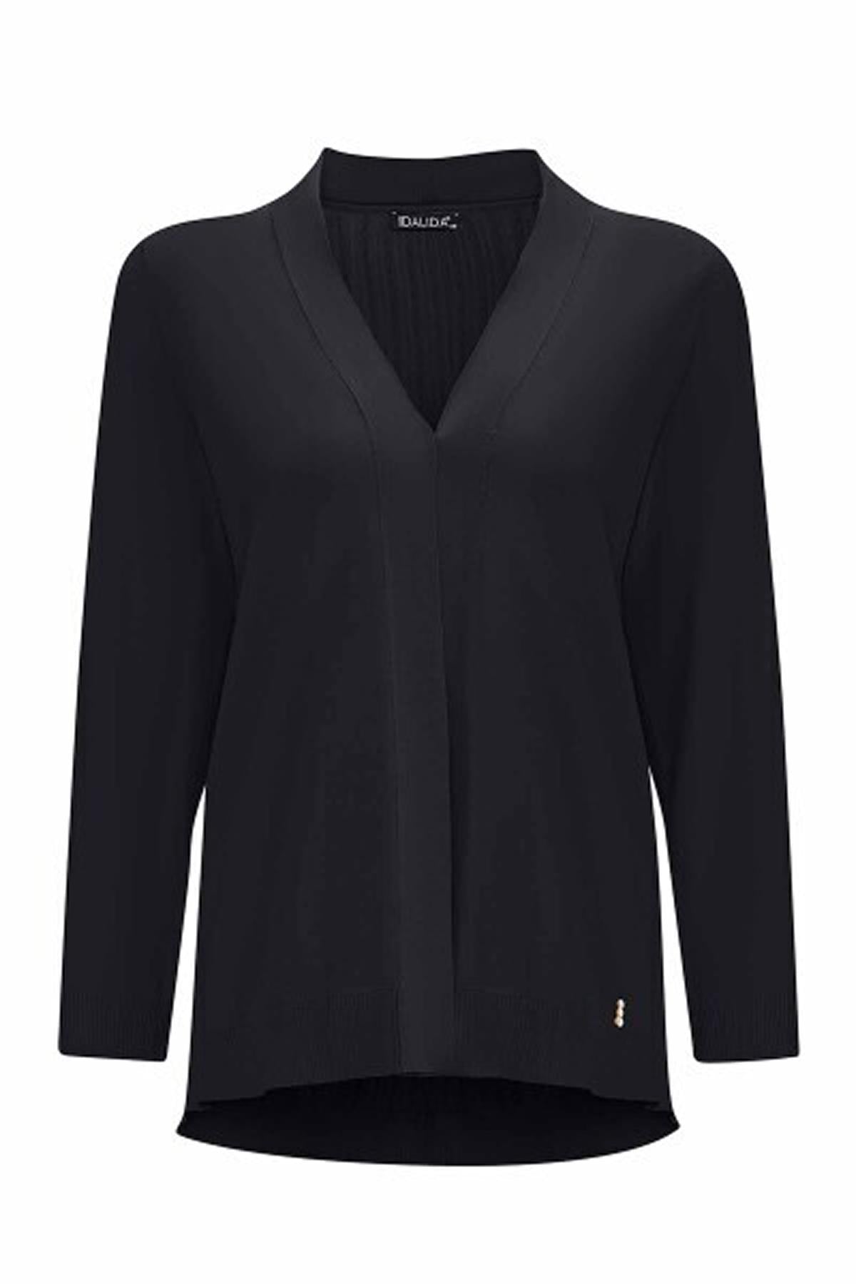 Cardigan with Knitted Motif on the Back, Sleeveless Underwear, Two-Piece Set