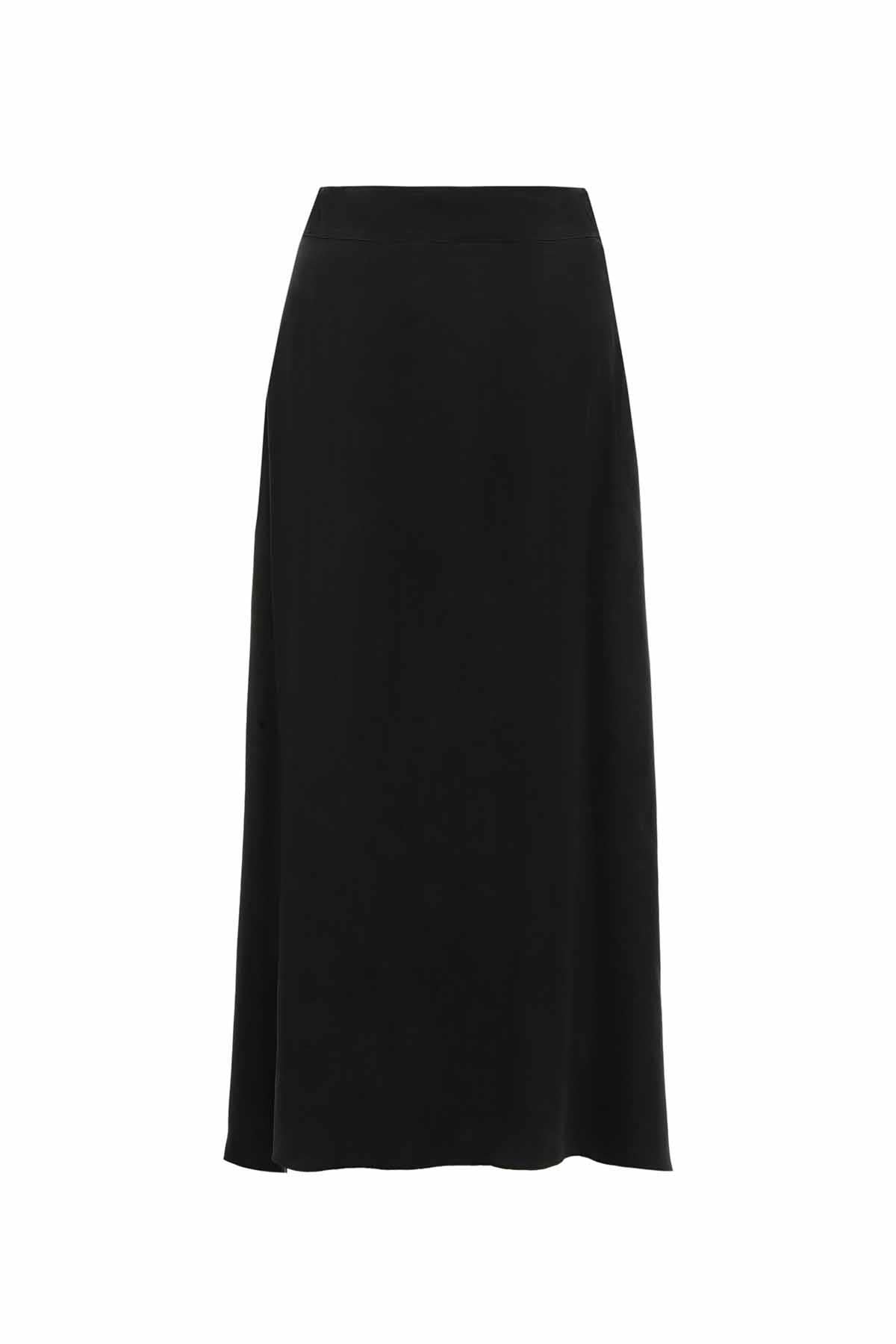 Asymmetrical Cut Cupro Skirt