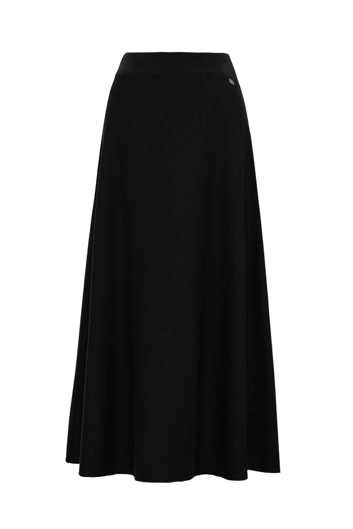 Yüksel Bel A Kesim Triko Etek