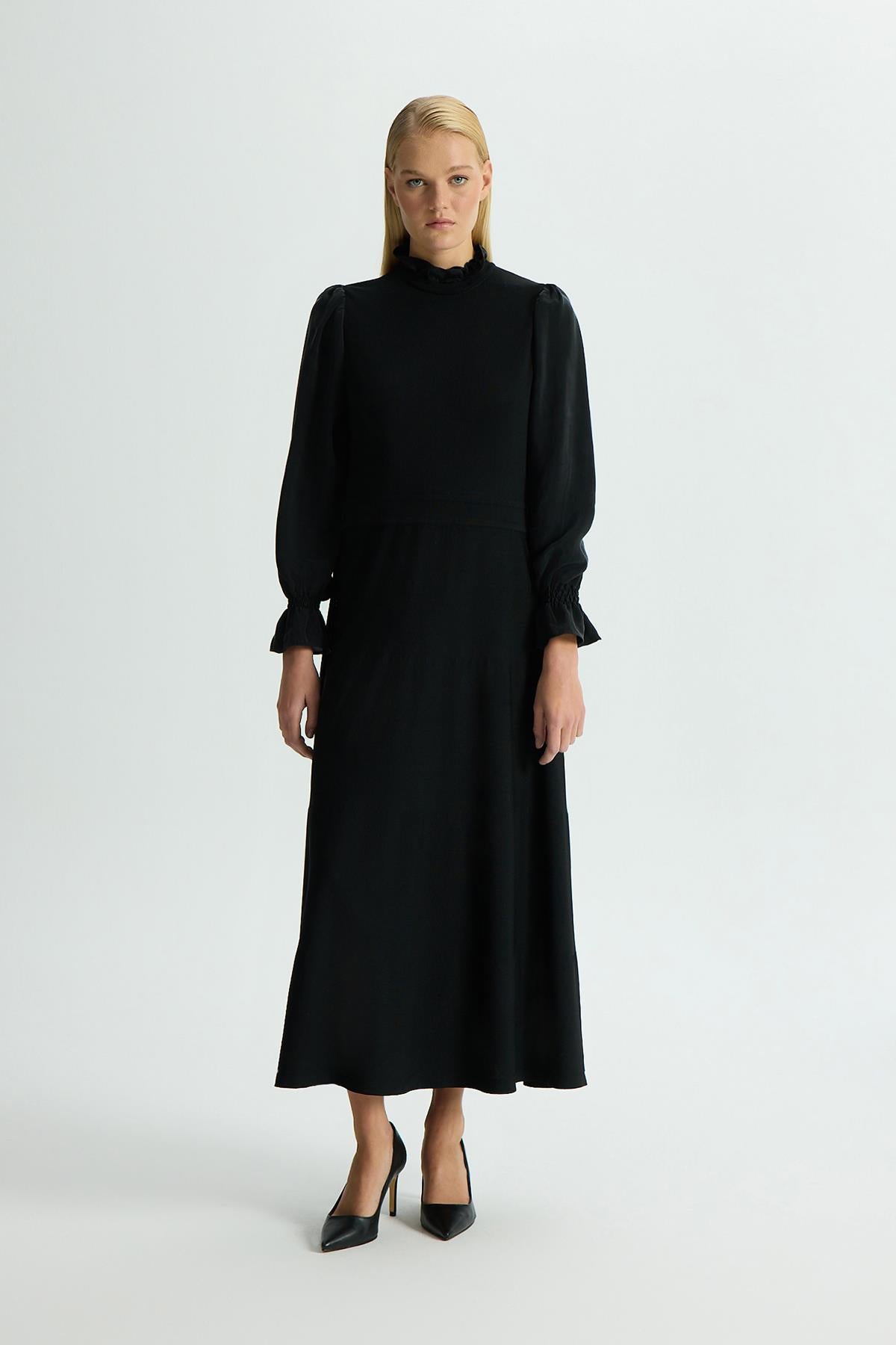 Cupro Knit Dress with Sleeves