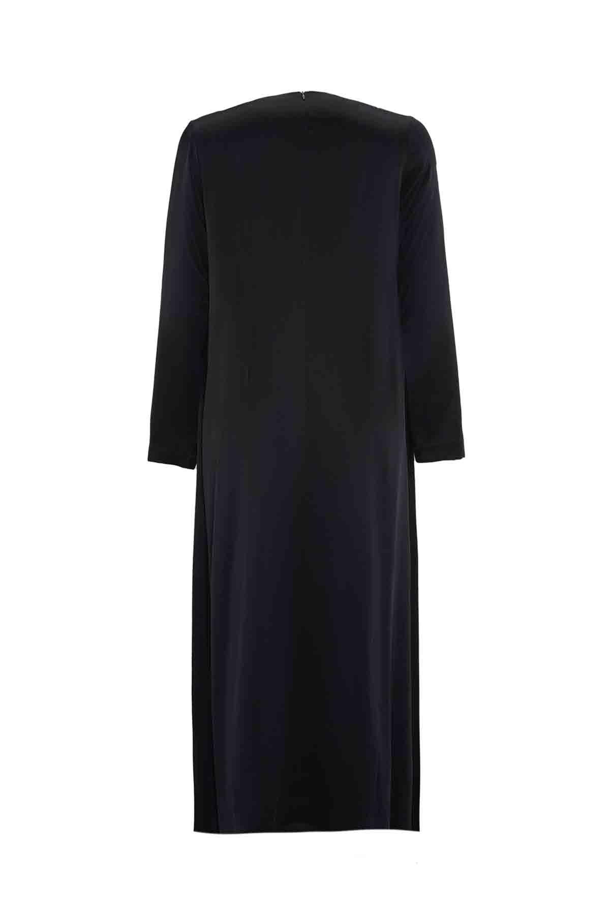 Bel Detaylı Cupro Elbise