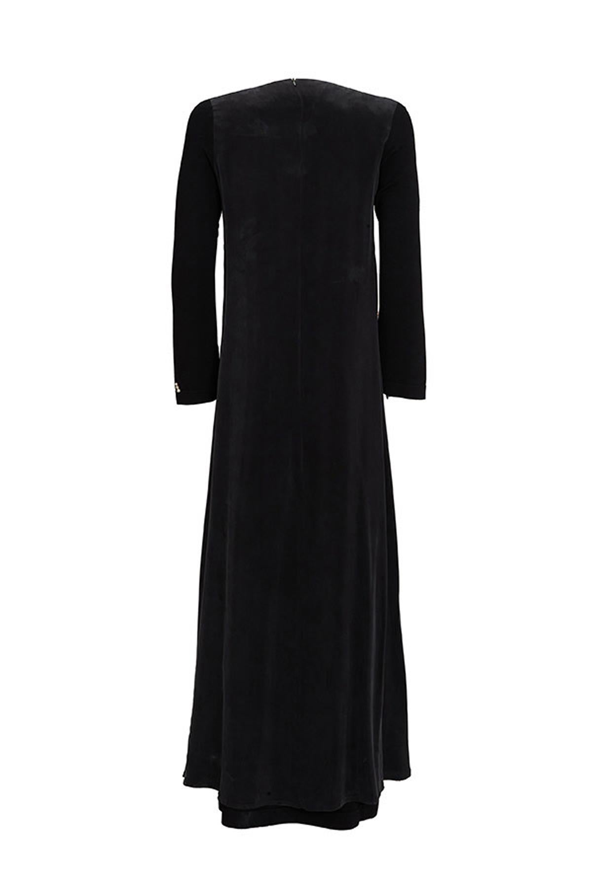 Cupro Dress with Side Buttons