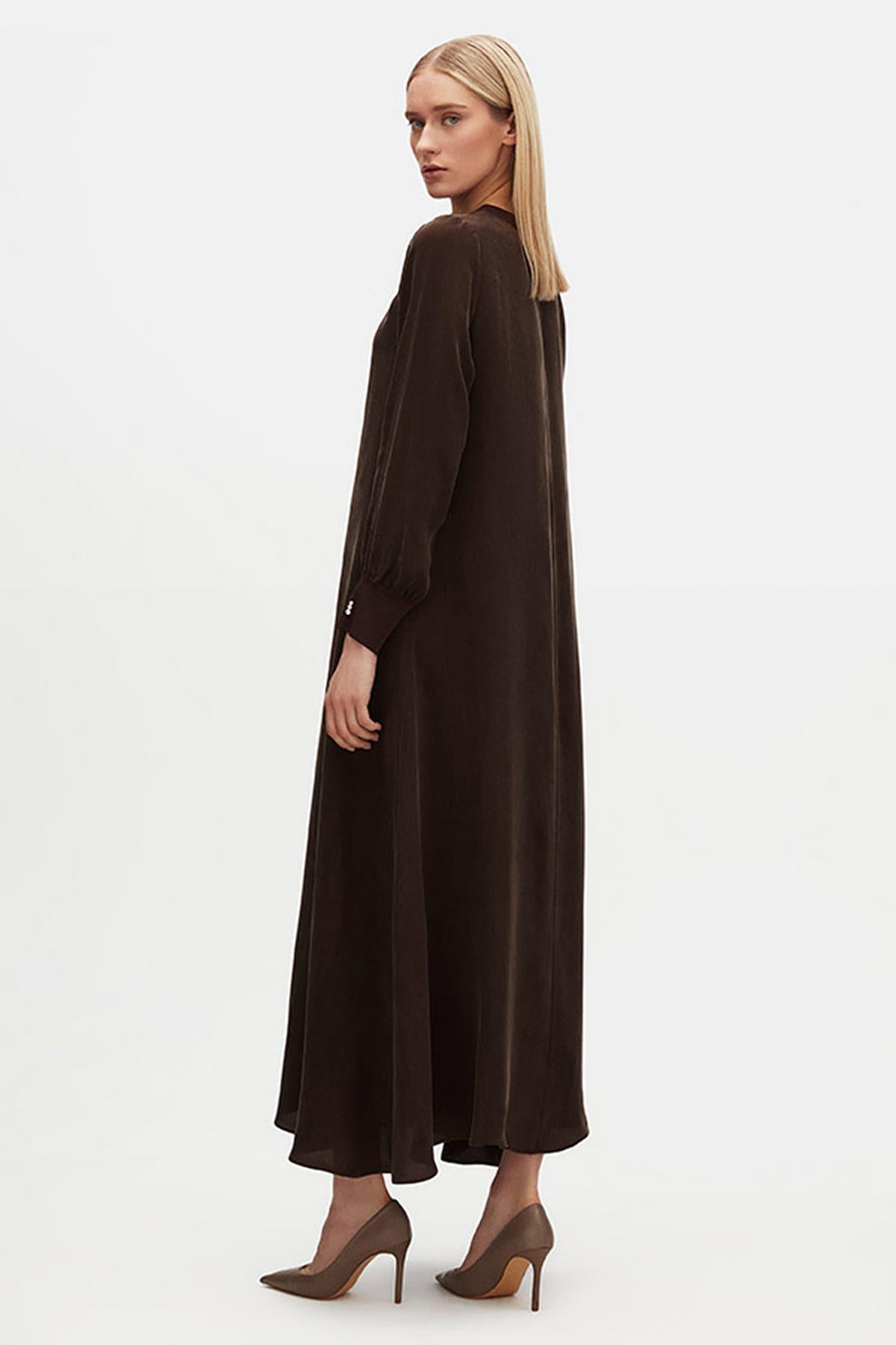 Knitted Plain Color Cupro Dress