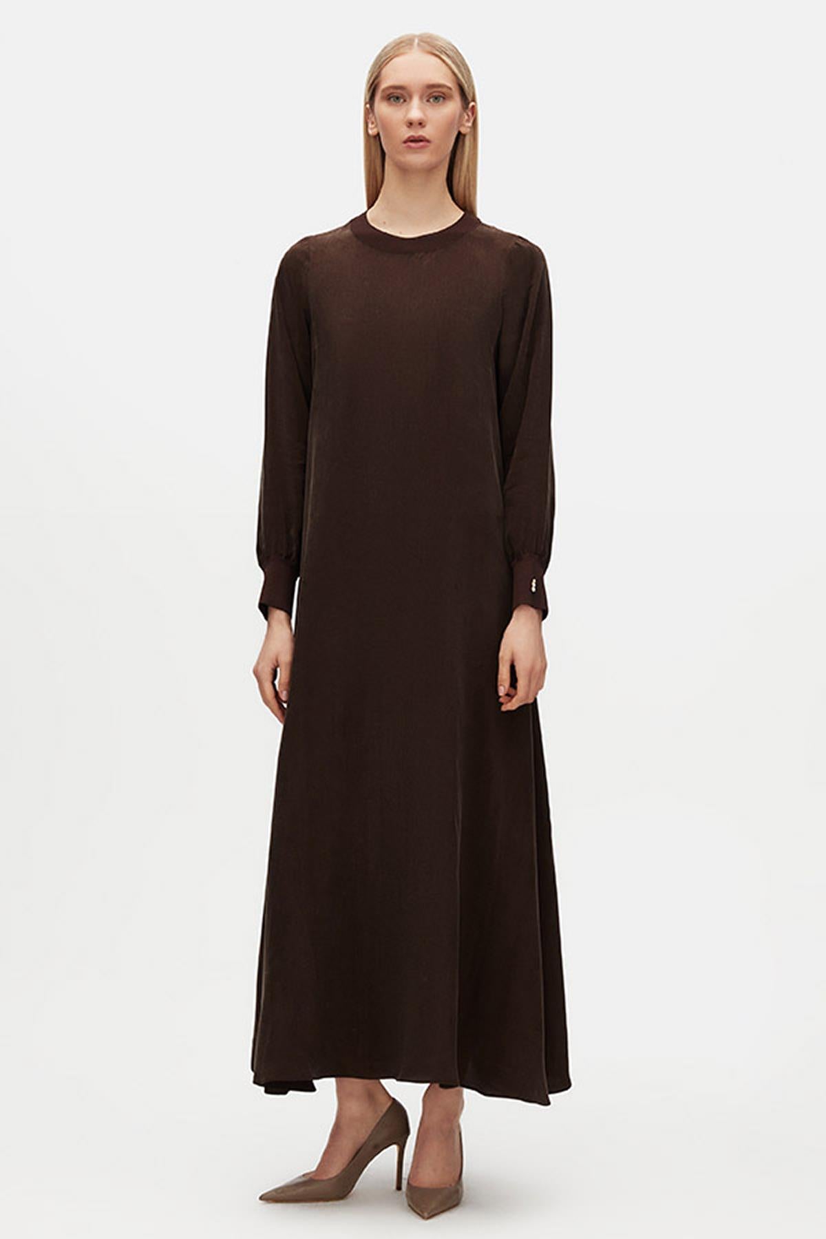 Knitted Plain Color Cupro Dress