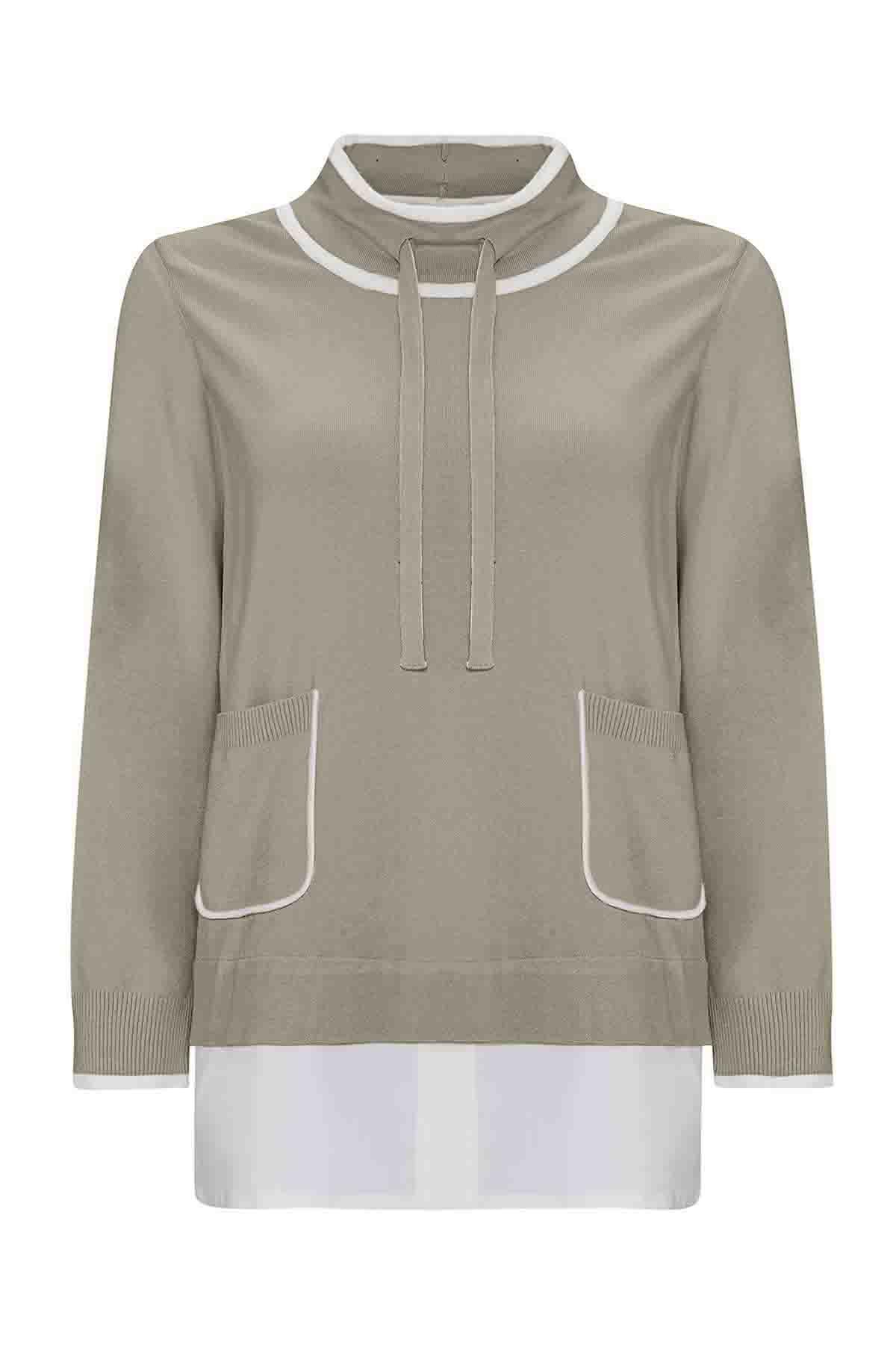 Yakası Büzgülü Cepli Triko Tunik