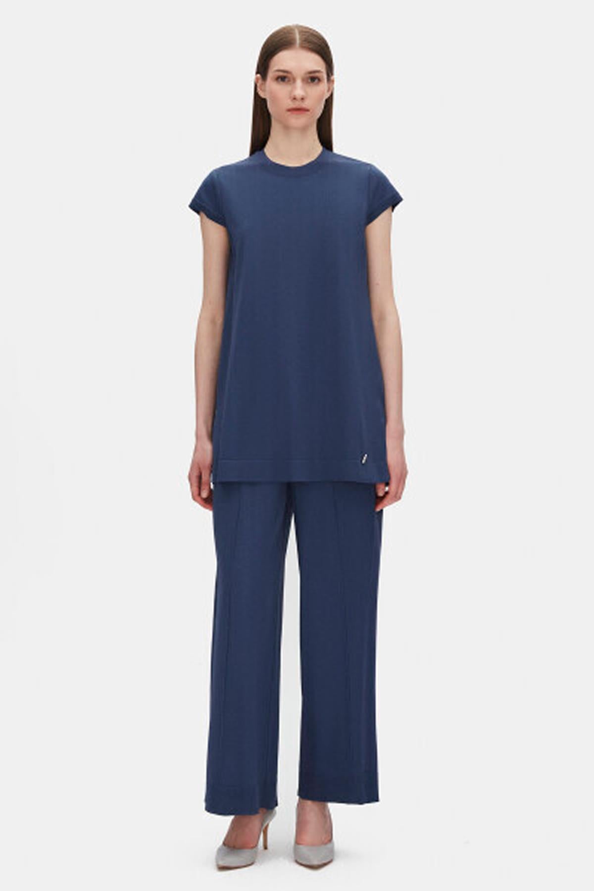 Wide Leg Knitwear Trousers