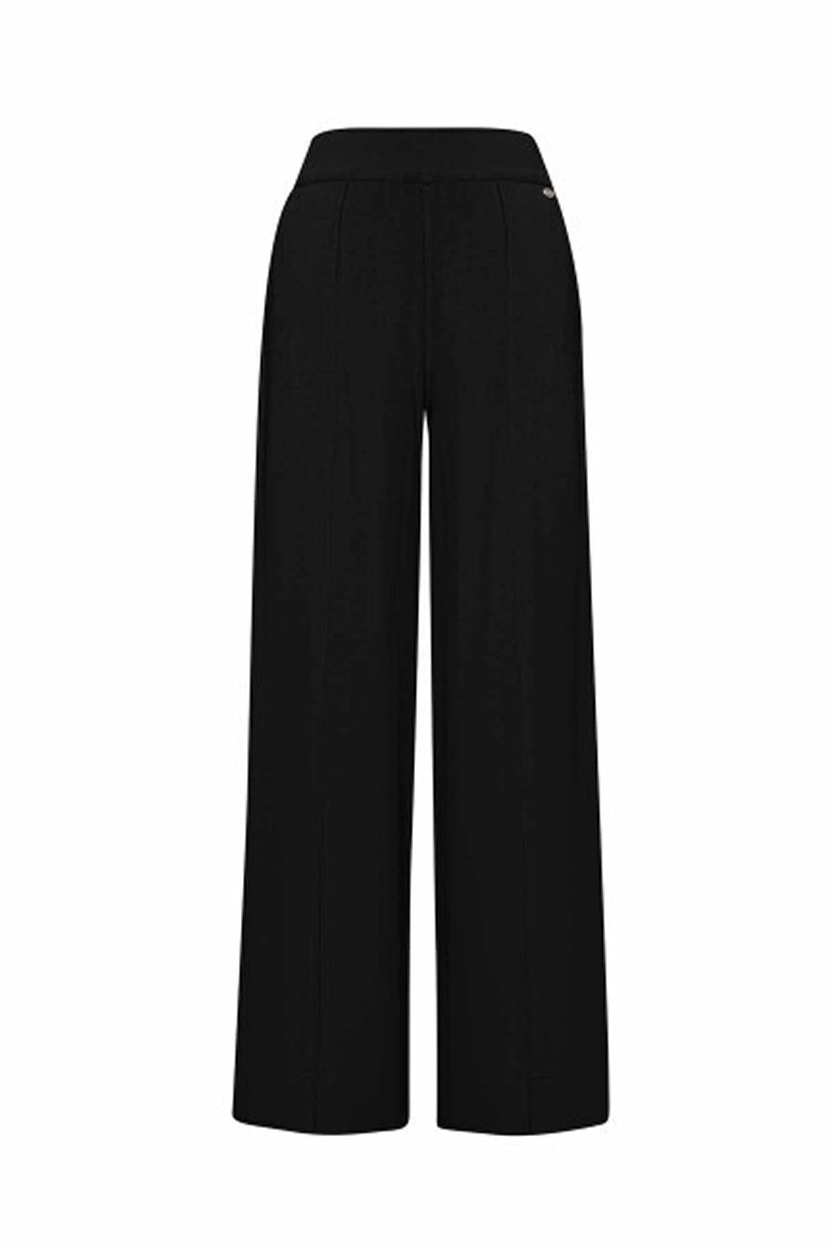 Wide Leg Trousers with Front Stitching