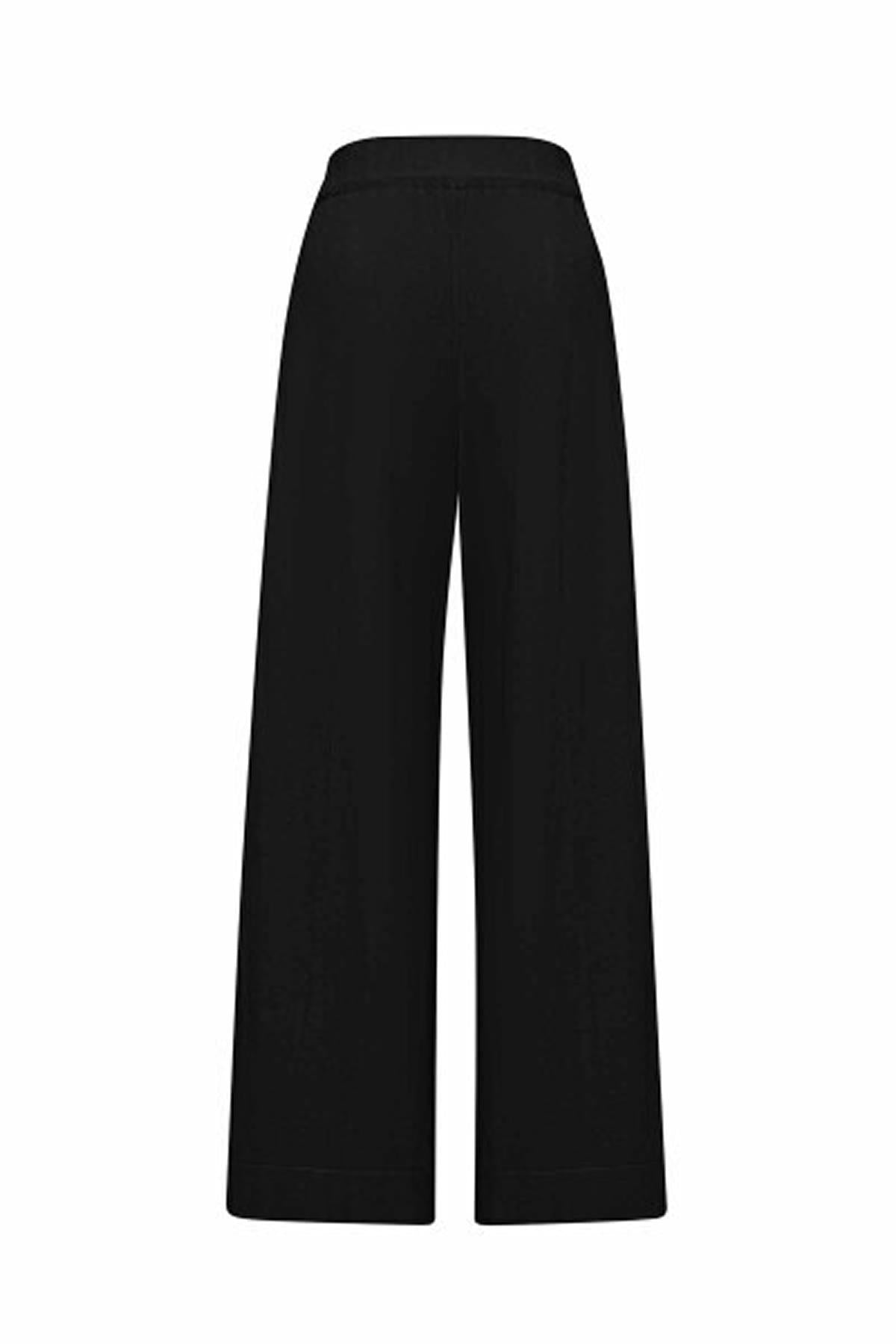 Wide Leg Trousers with Front Stitching