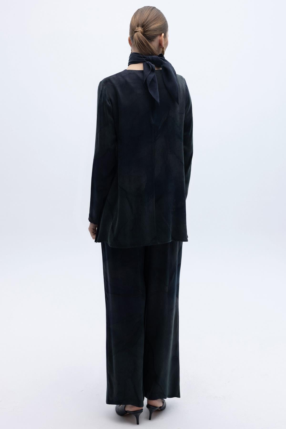 Colourful Patterned Wide-Leg Trousers