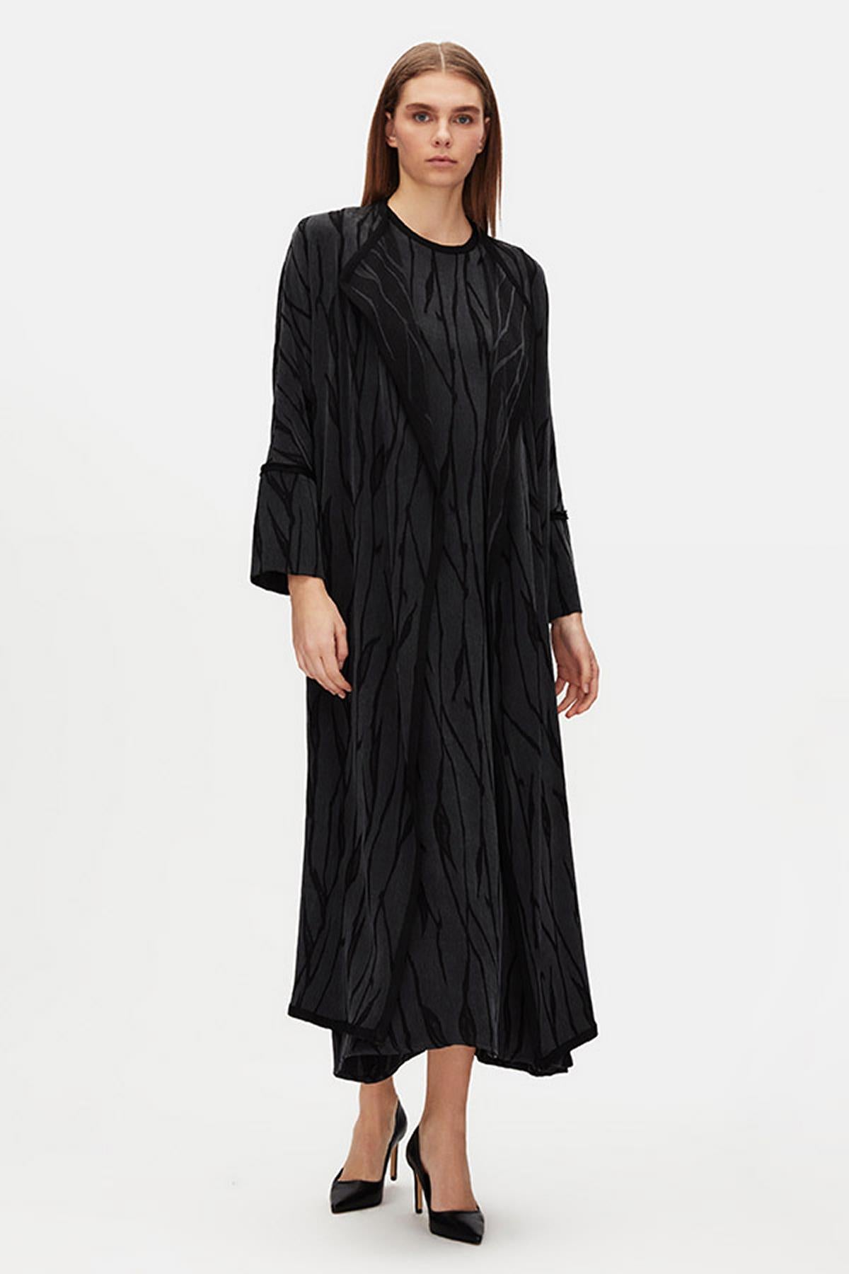 Long Sleeve Jacquard Cupro Jacket