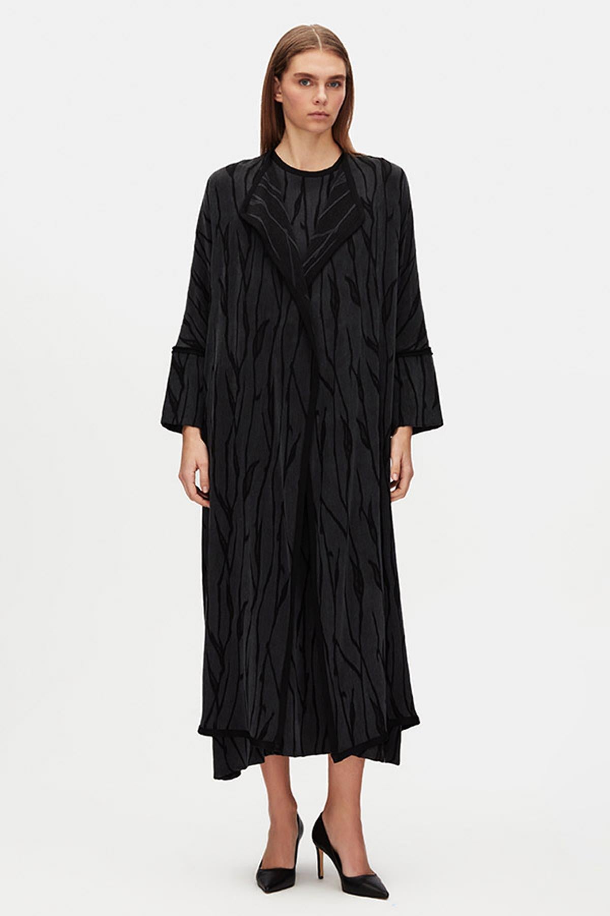 Long Sleeve Jacquard Cupro Jacket