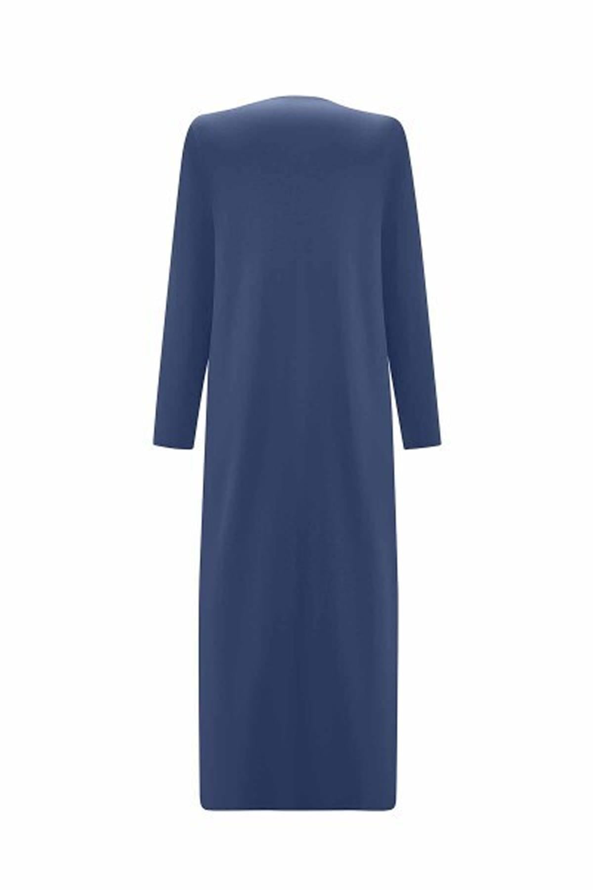 Düğmeli Kruvaze Detaylı Uzun Hırka