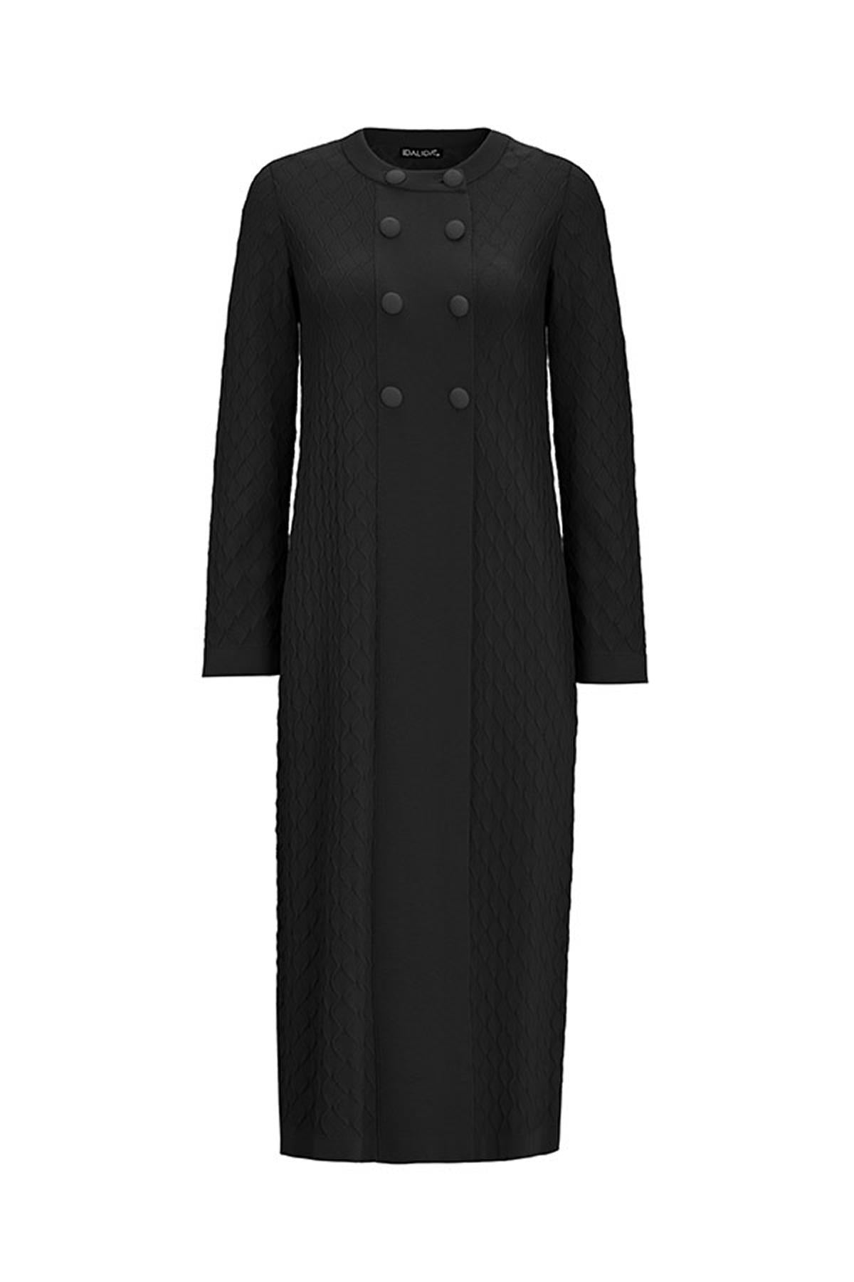 Knitted Cardigan with Baklava Texture