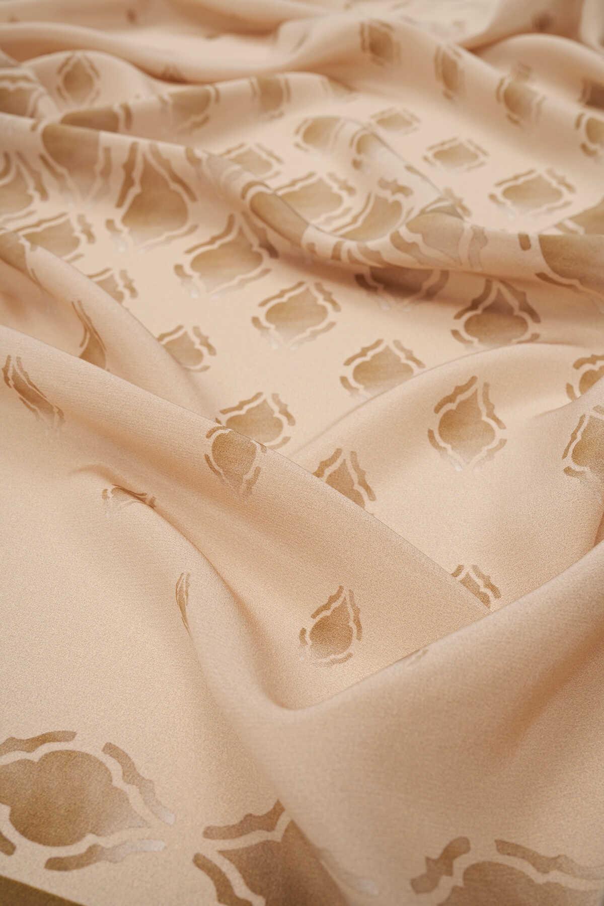 Damla Desenli Krep İpek Şal 80x200 - Eser Giyim