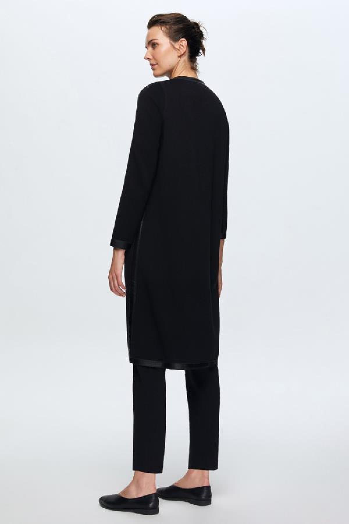 Deri Detaylı Agraf Kapamalı Kap - Eser Giyim