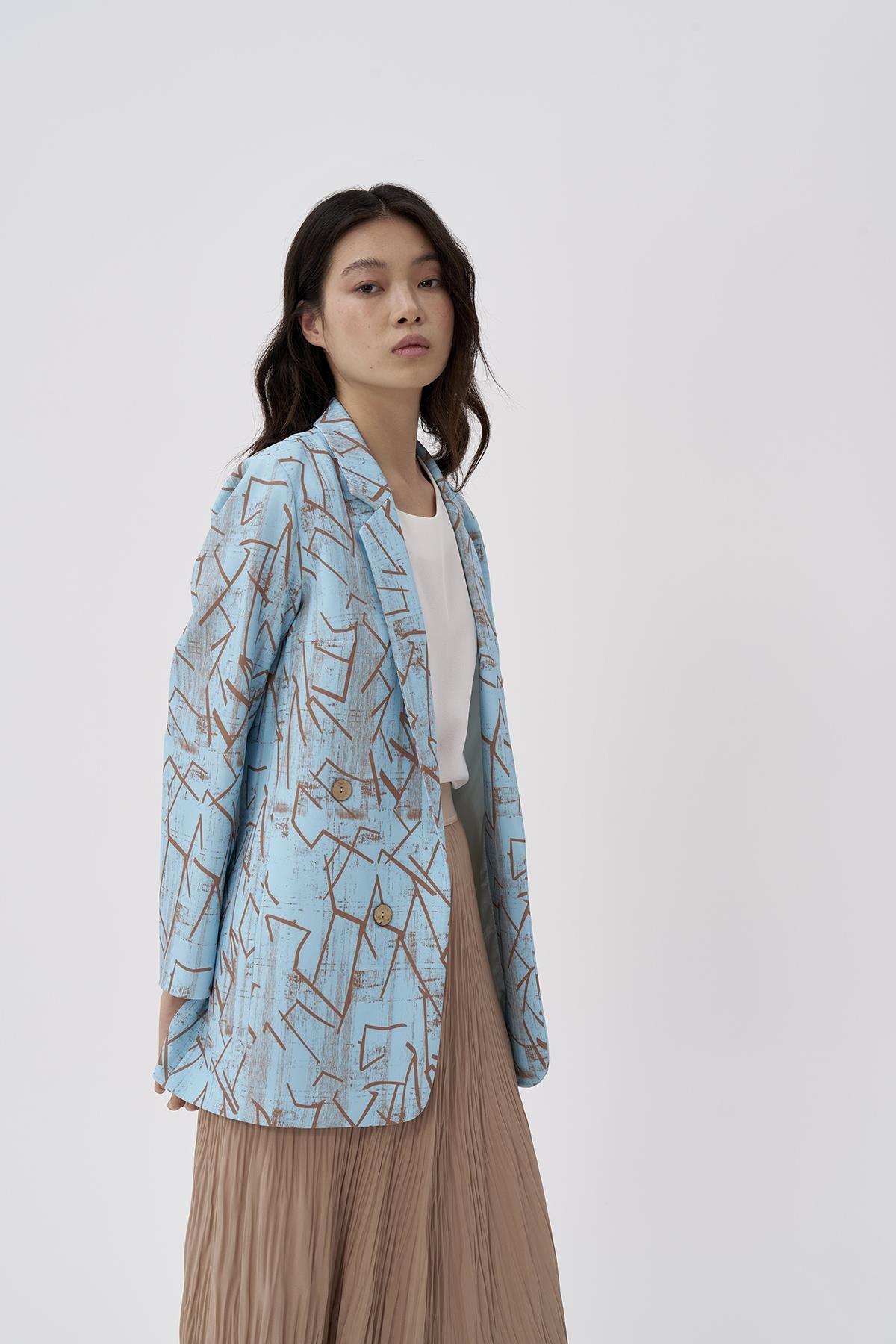 Desenli Ceket - Eser Giyim