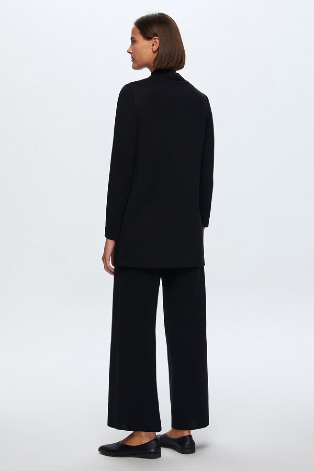 Miss Dalida Dik V Yaka Uzun Kollu Triko Tunik - Eser Giyim