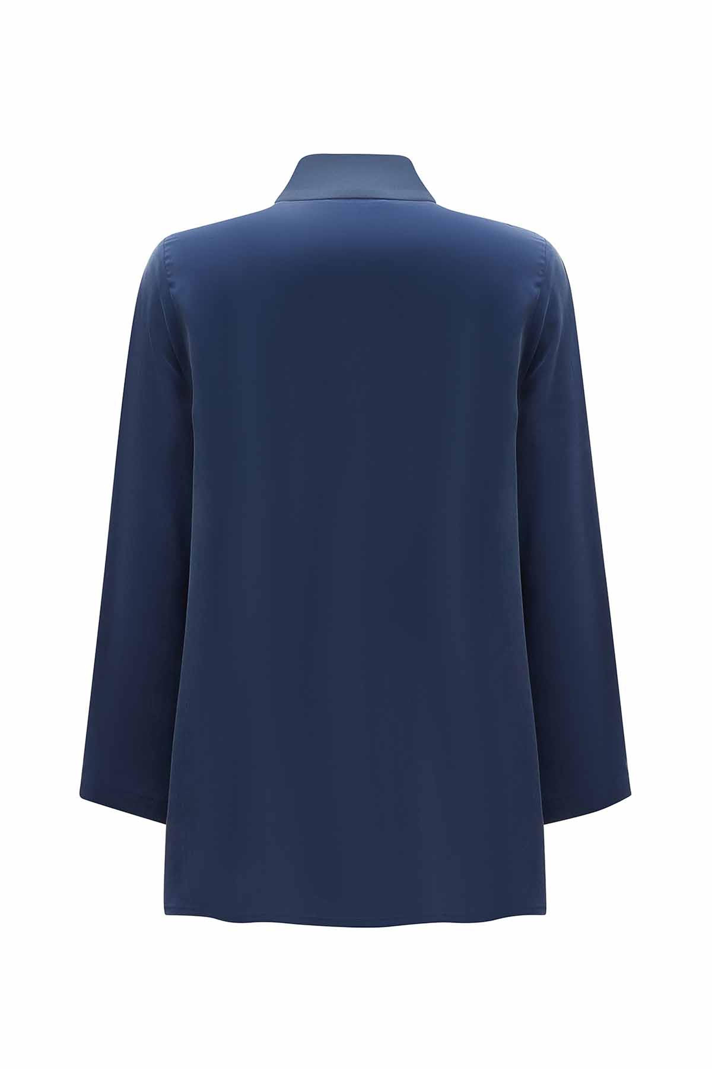 Stand Collar Zippered Long Sleeve Tunic